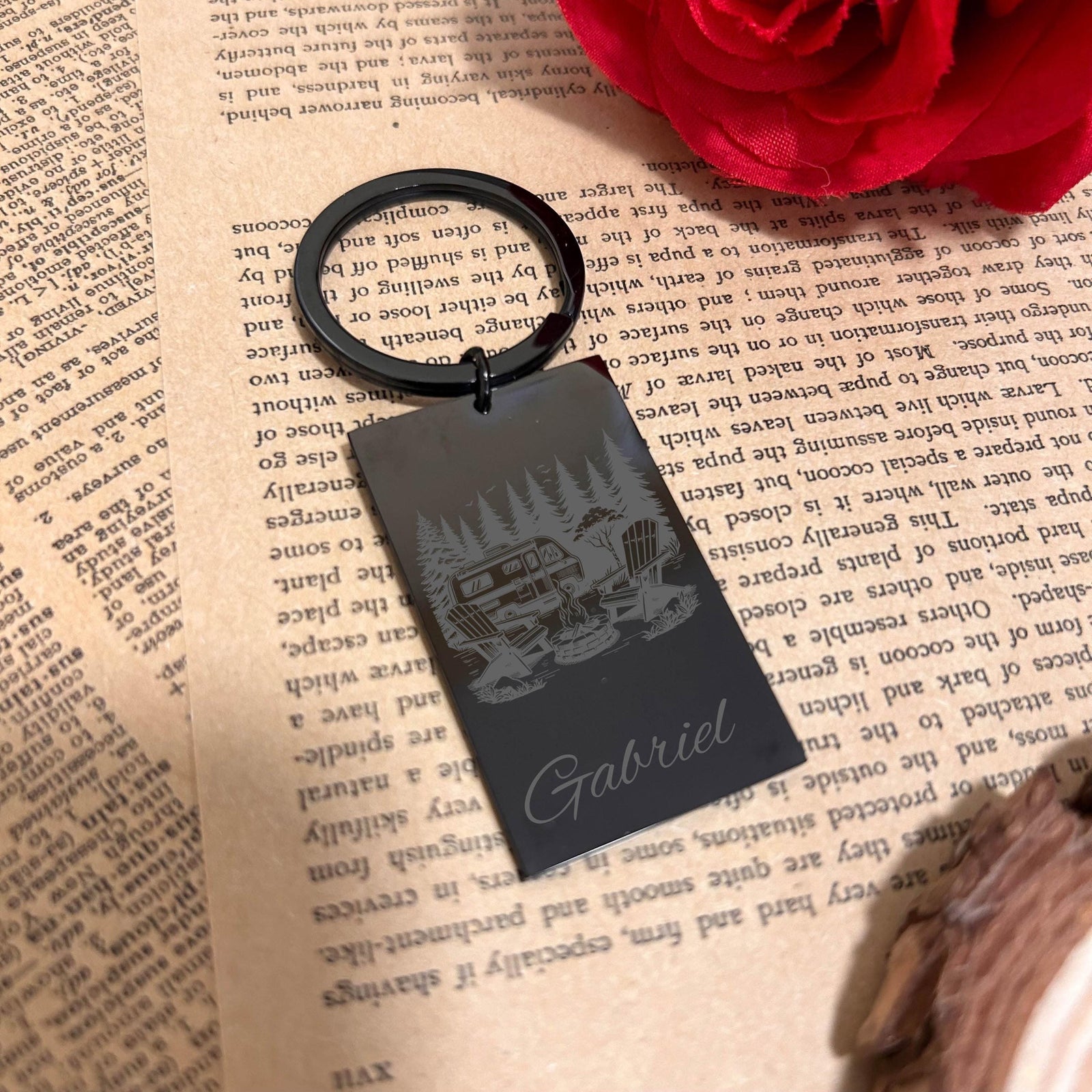 Camping Keychain Stainless Steel