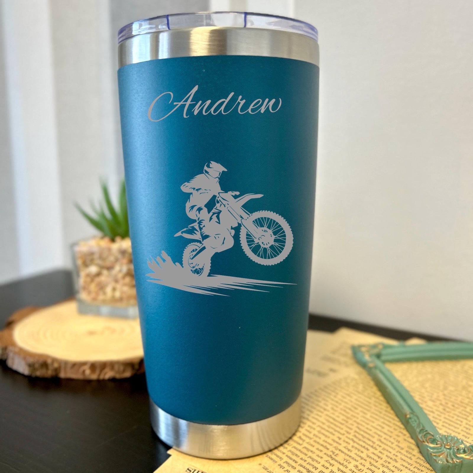 Dirt Biker 20oz Engraved Tumbler