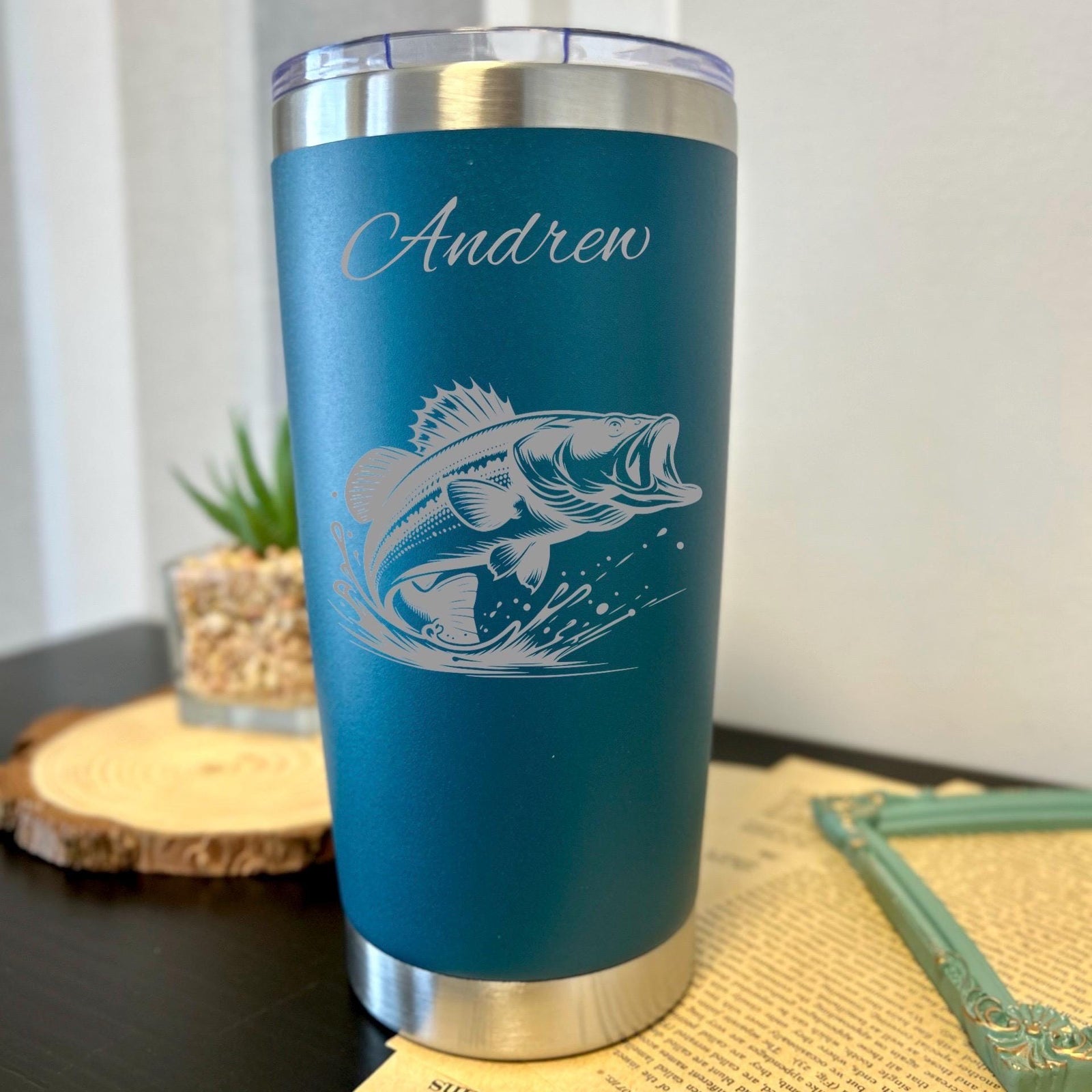 Bass Fish 20oz Engraved Tumbler