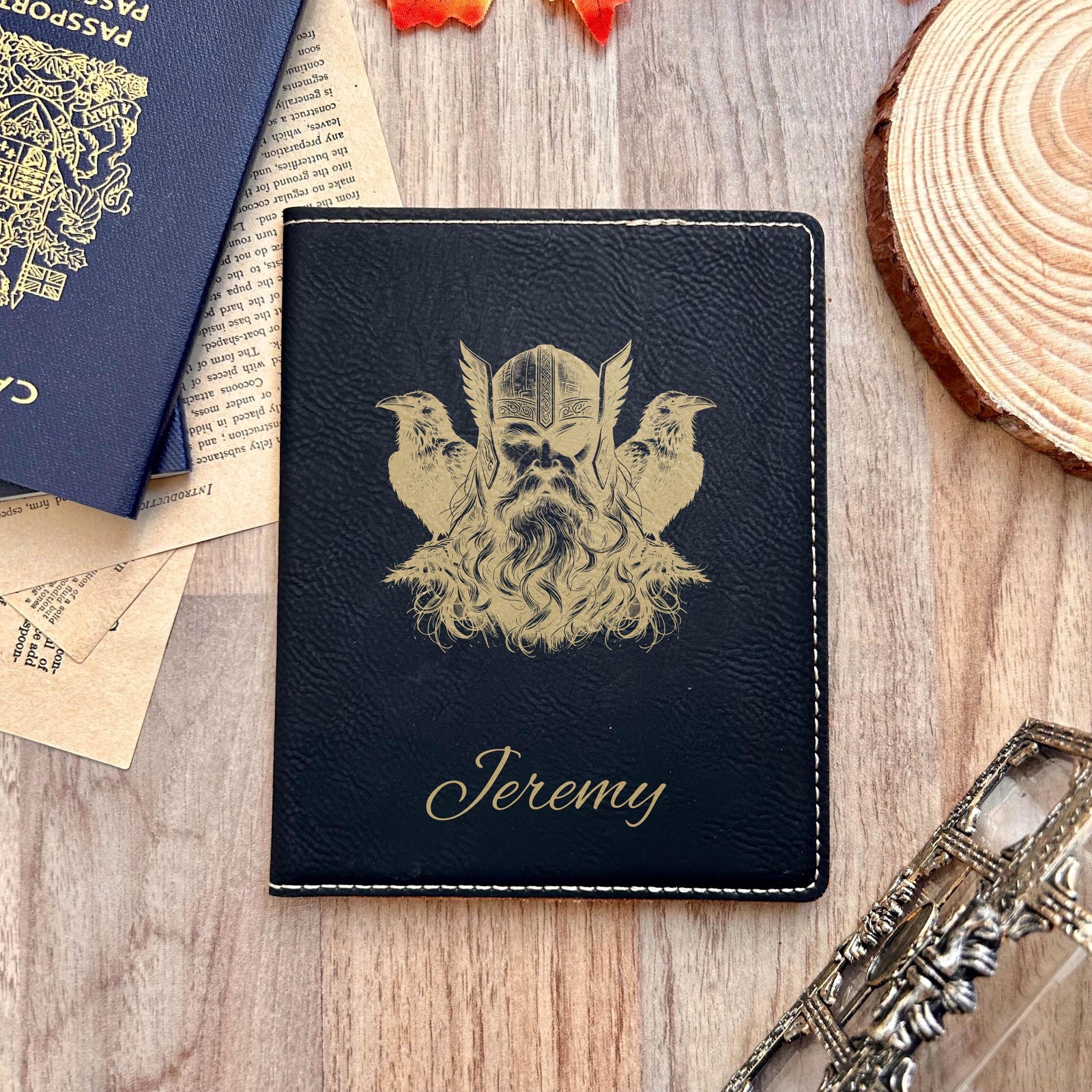 Gold Odin Passport Cover – Design #18