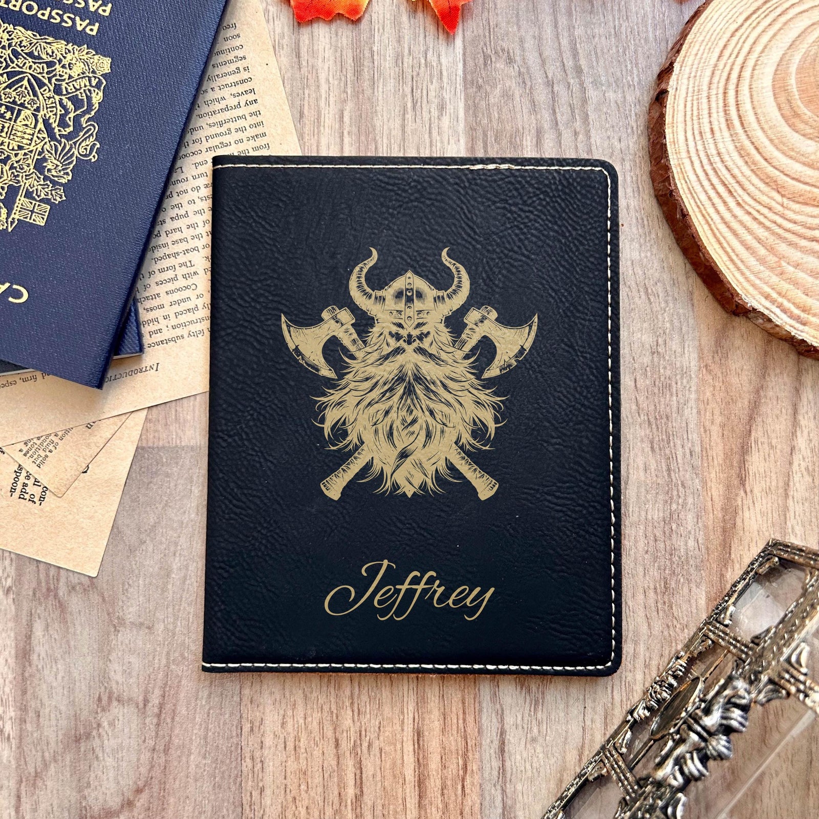Gold Viking Passport Cover – Design #29