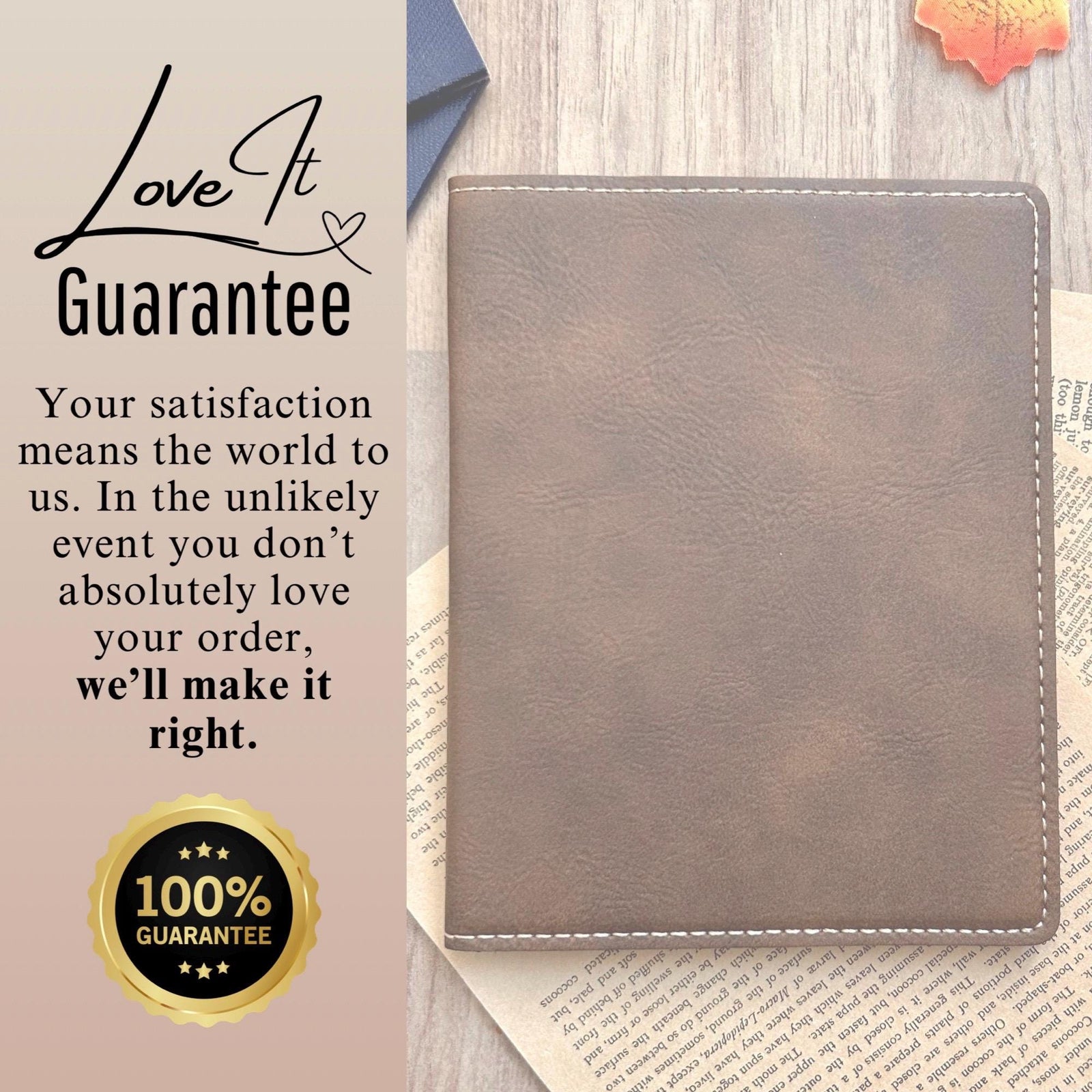 Gold Cute Kitten Passport Cover – Design #43
