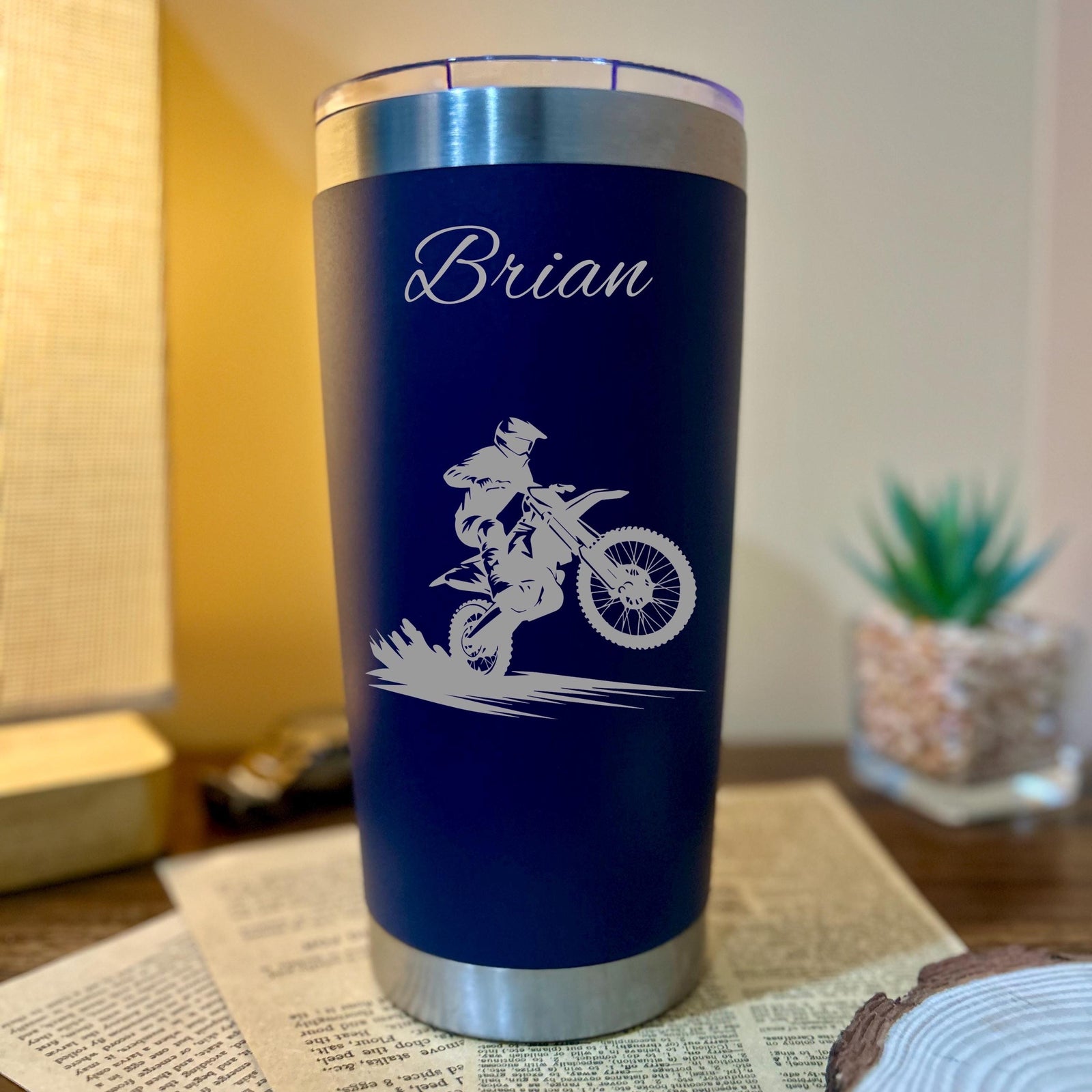 Dirt Biker 20oz Engraved Tumbler