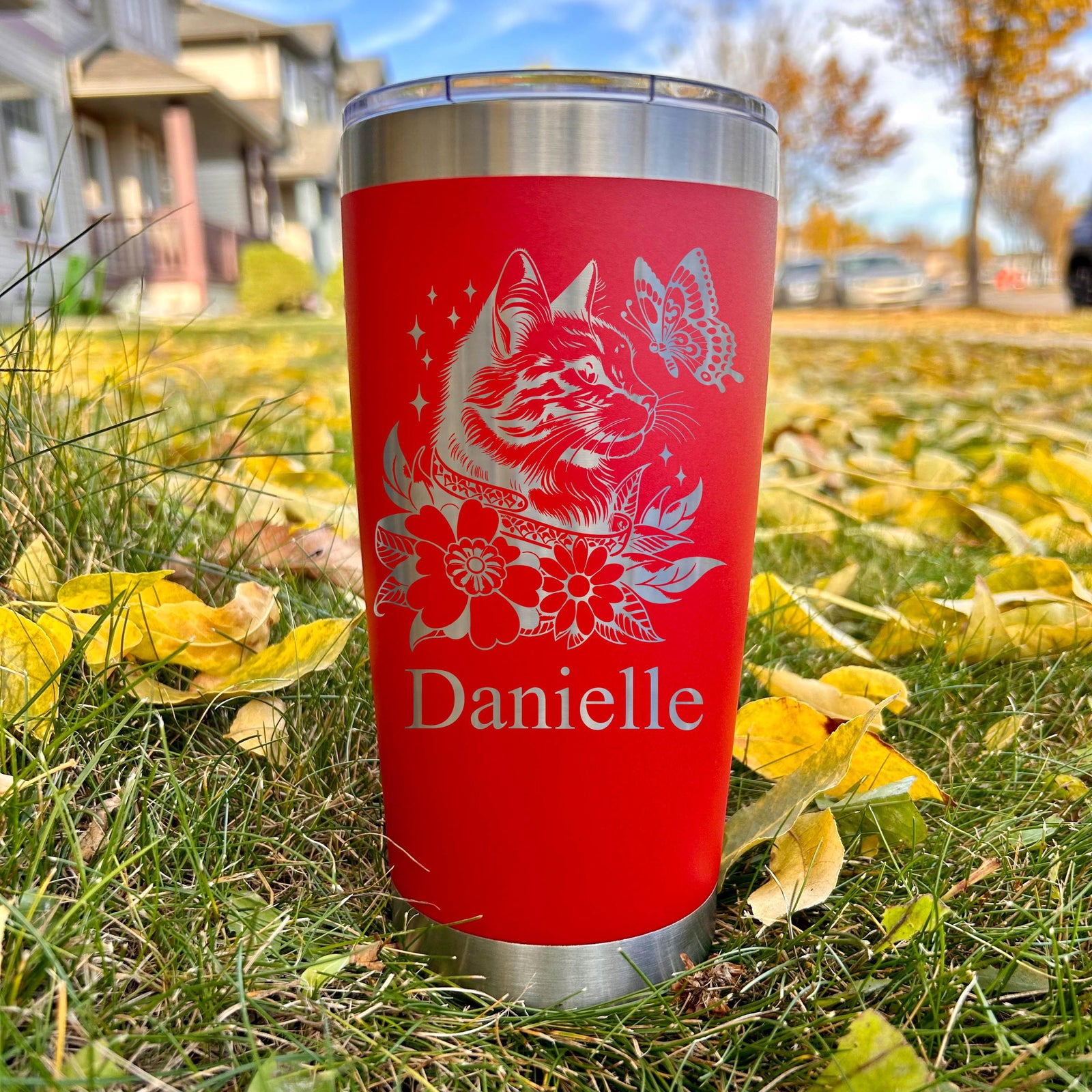 Royalty Cat 20oz Engraved Tumbler