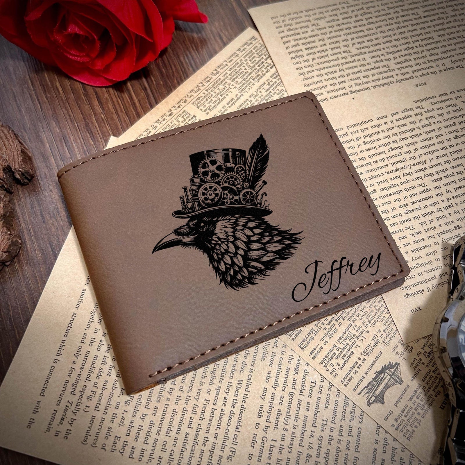 Steampunk Leather Wallet – Design #2