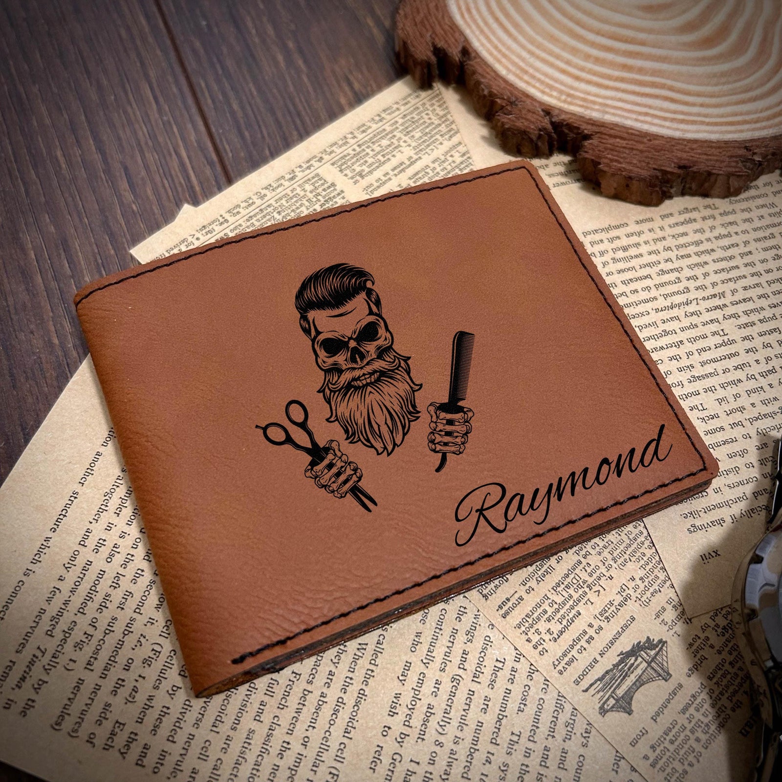 Barber Leather Wallet – Design #5