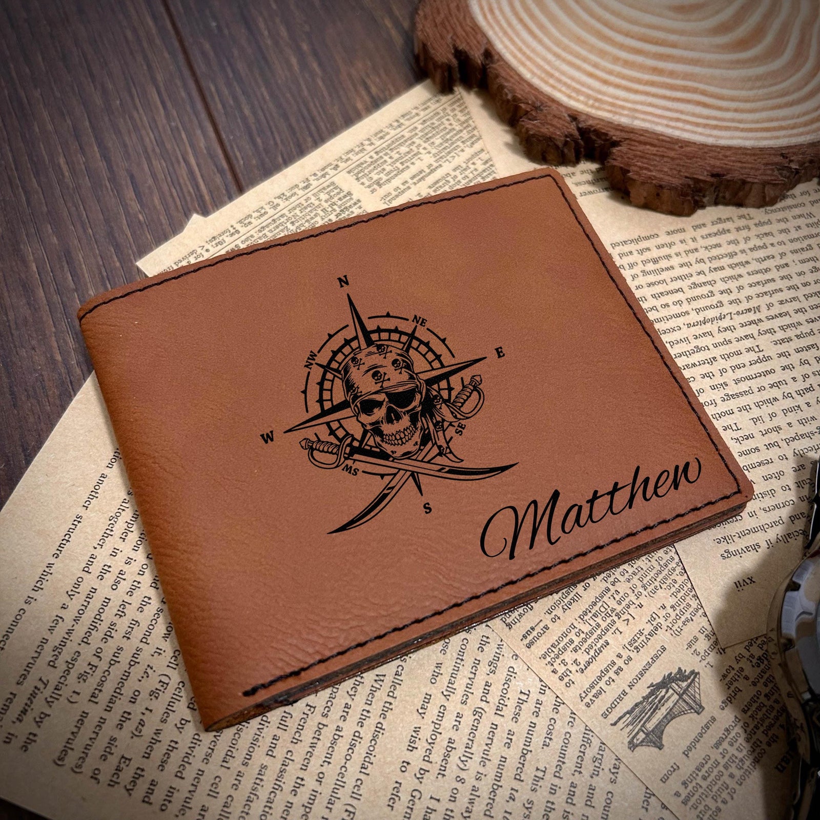 Pirate Leather Wallet – Design #21