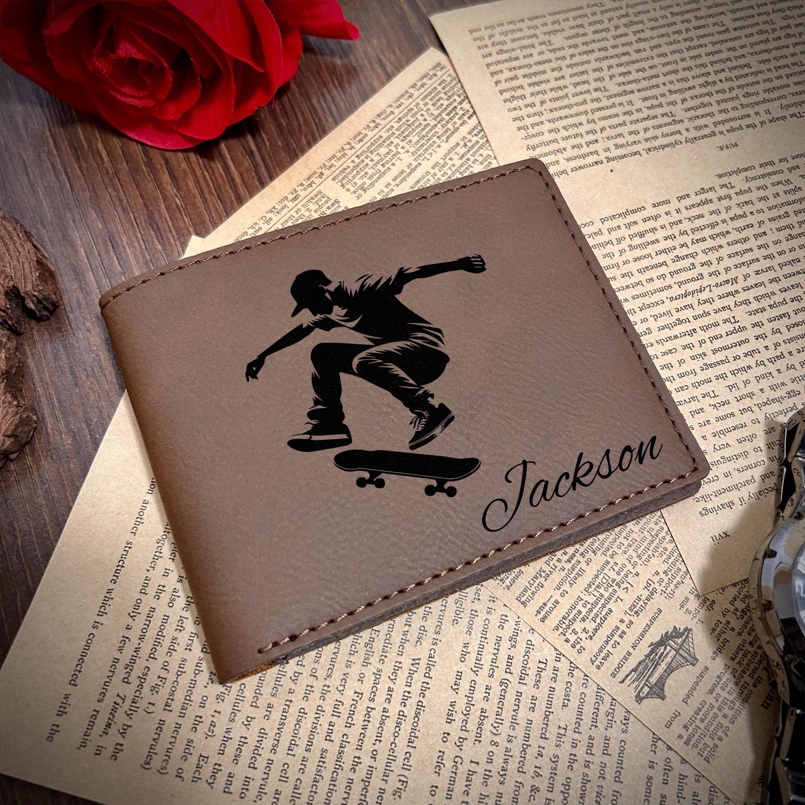 Skater Leather Wallet – Design #24
