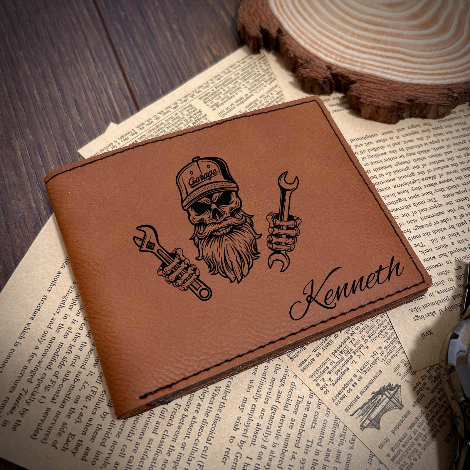 Mechanic Leather Wallet – Design #26