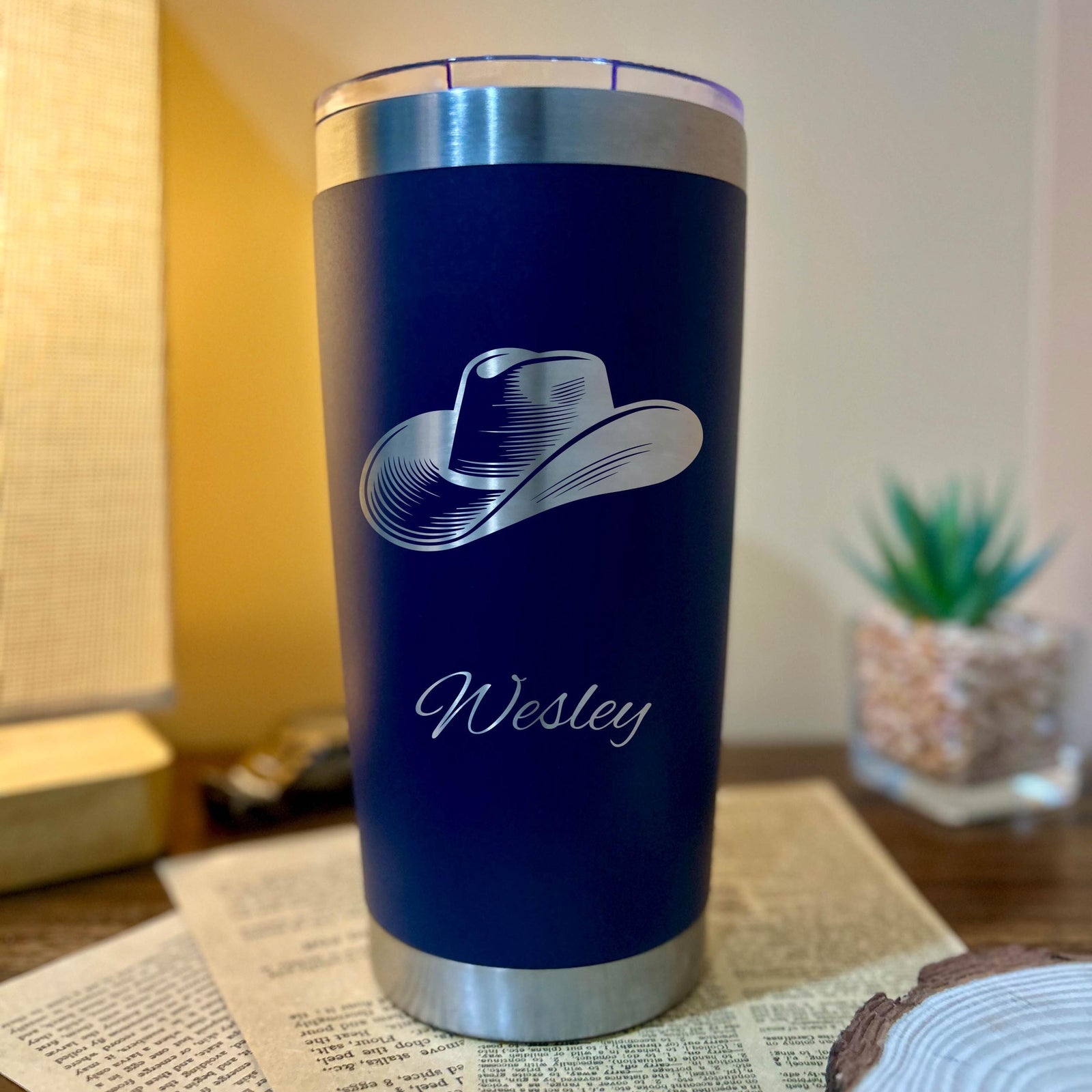 Cowboy Hat 20oz Engraved Tumbler