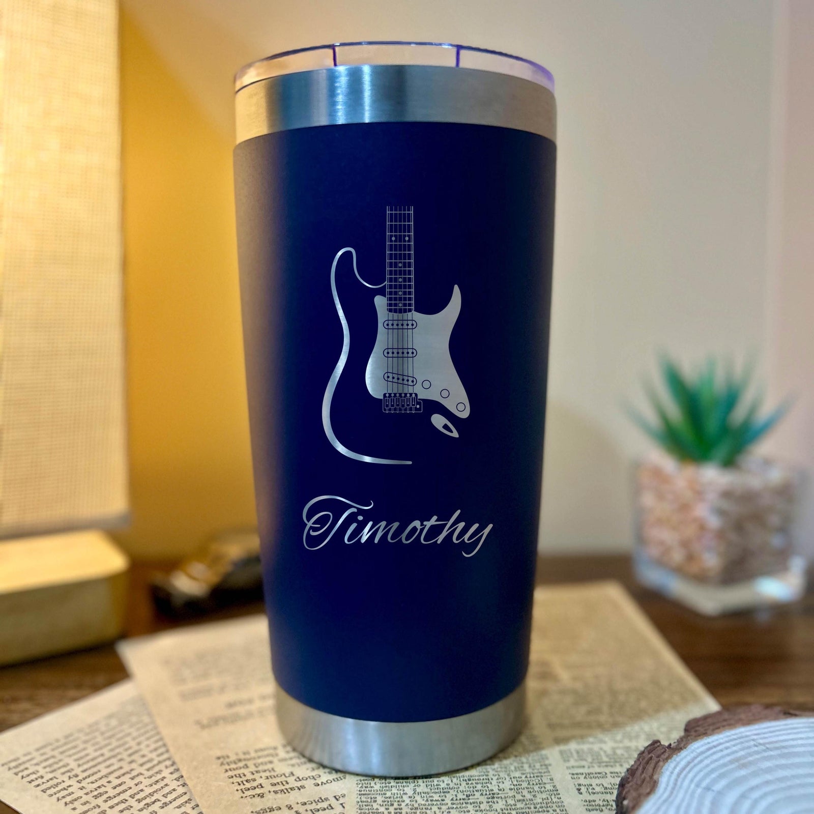 Electric Guitar 20oz Engraved Tumbler