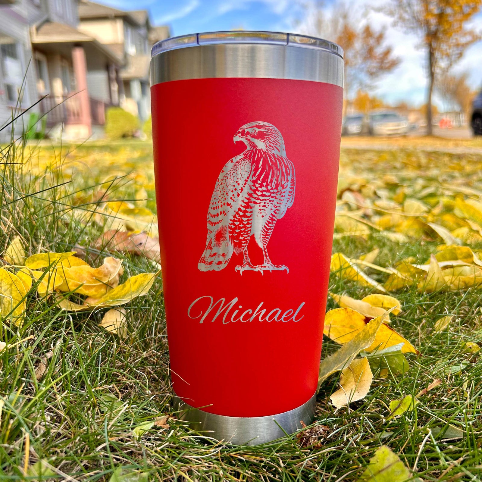 Hawk 20oz Engraved Tumbler