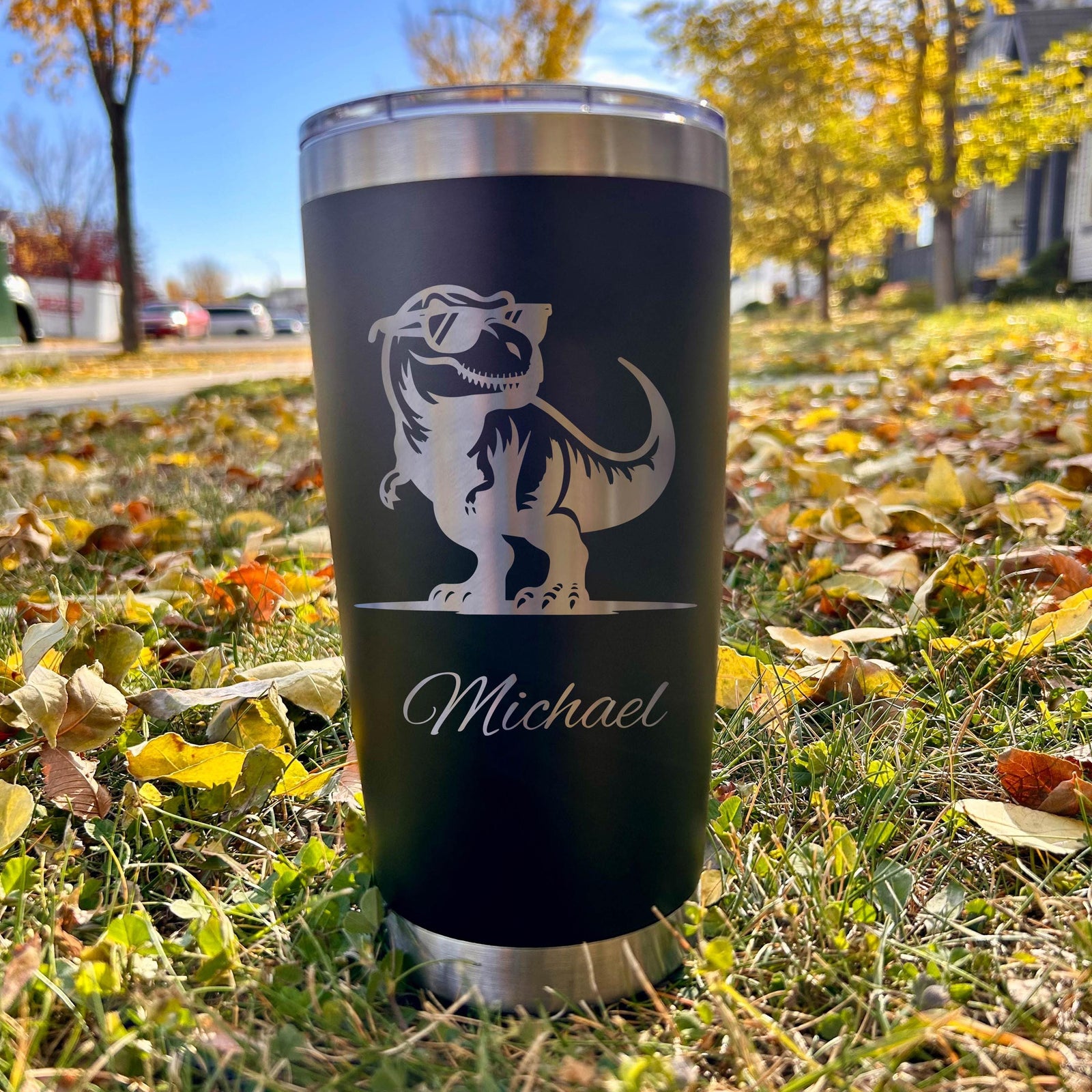 Cute T-Rex 20oz Tumbler Engraved