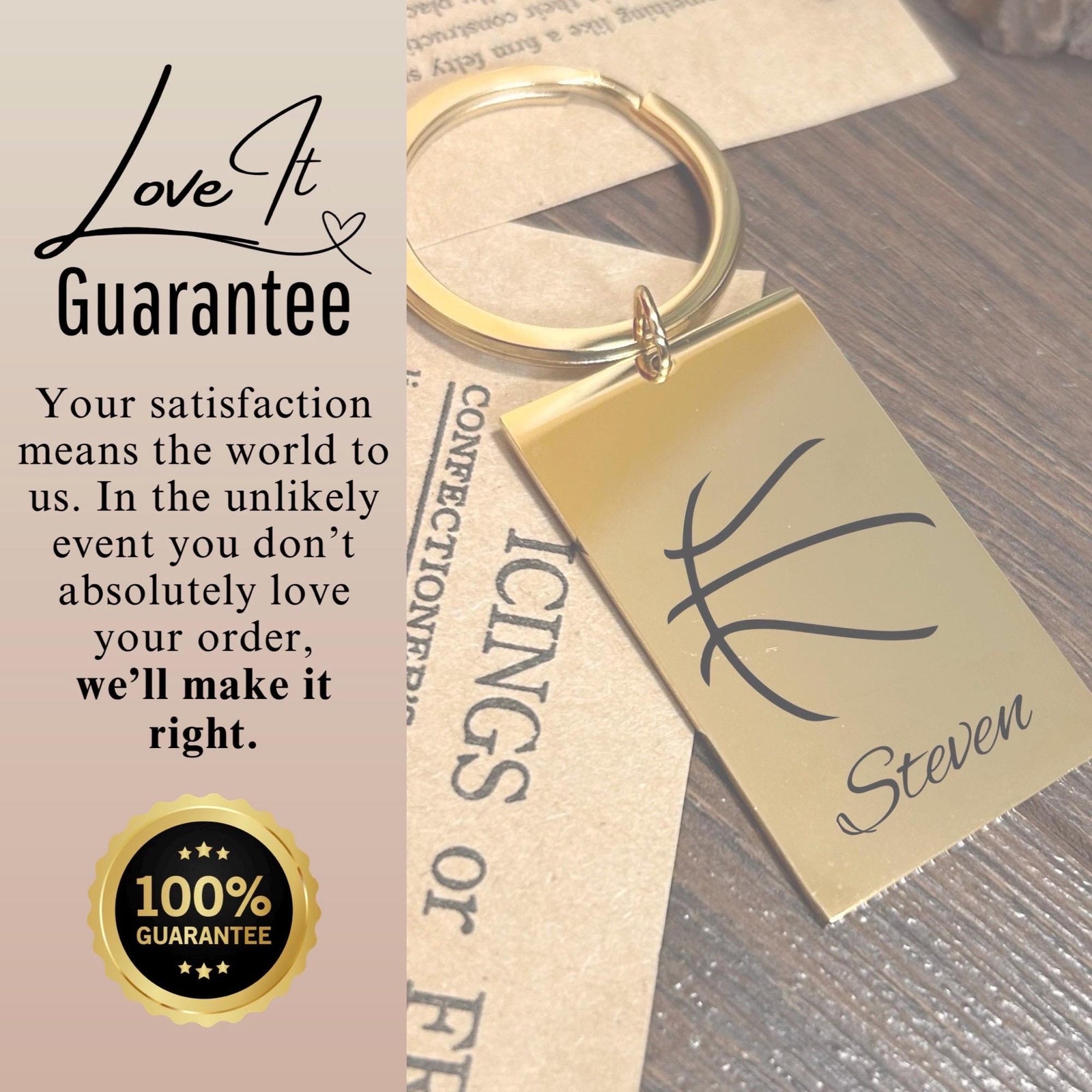 Basketball Keychain Stainless Steel