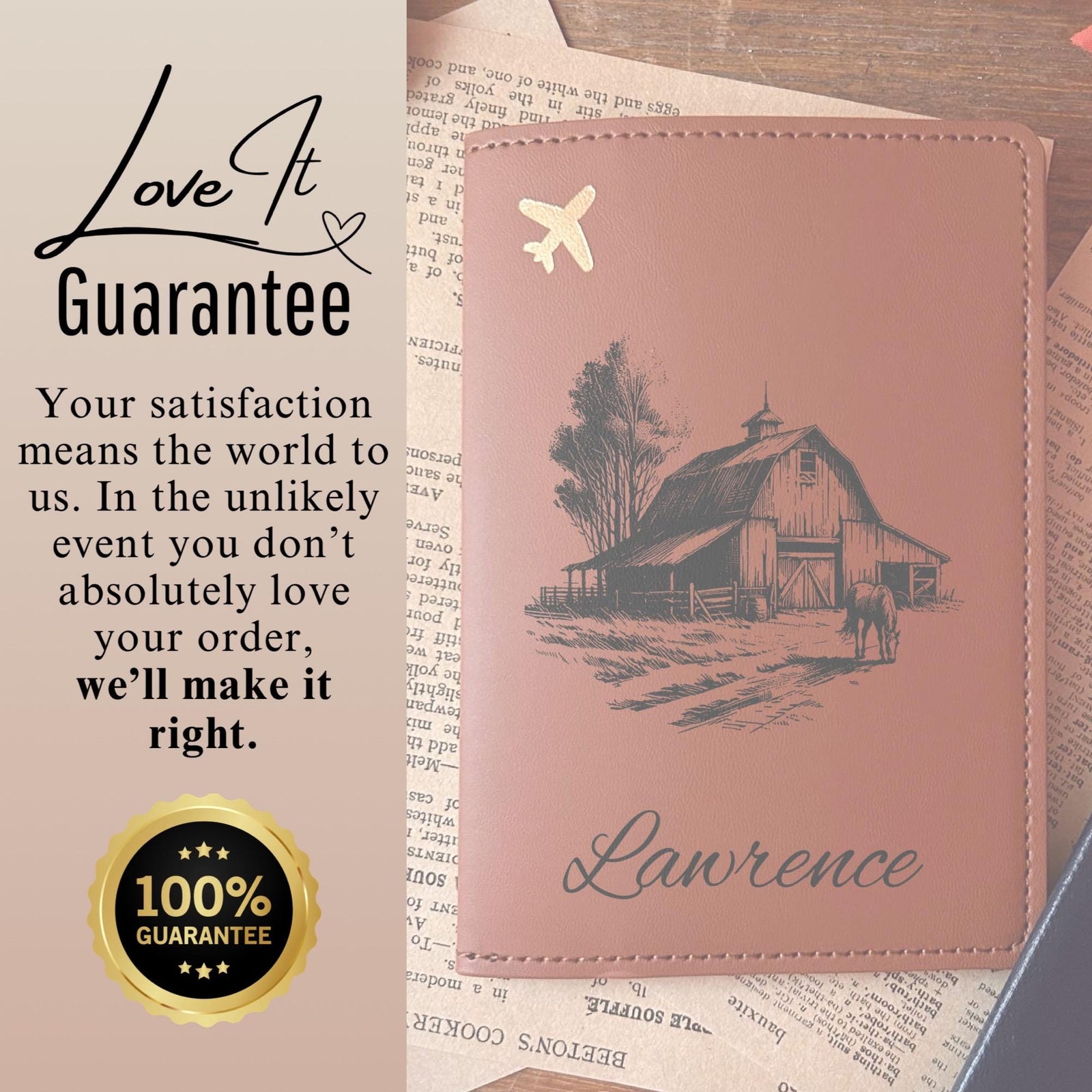 Barn and Horse Passport Cover – Design #6