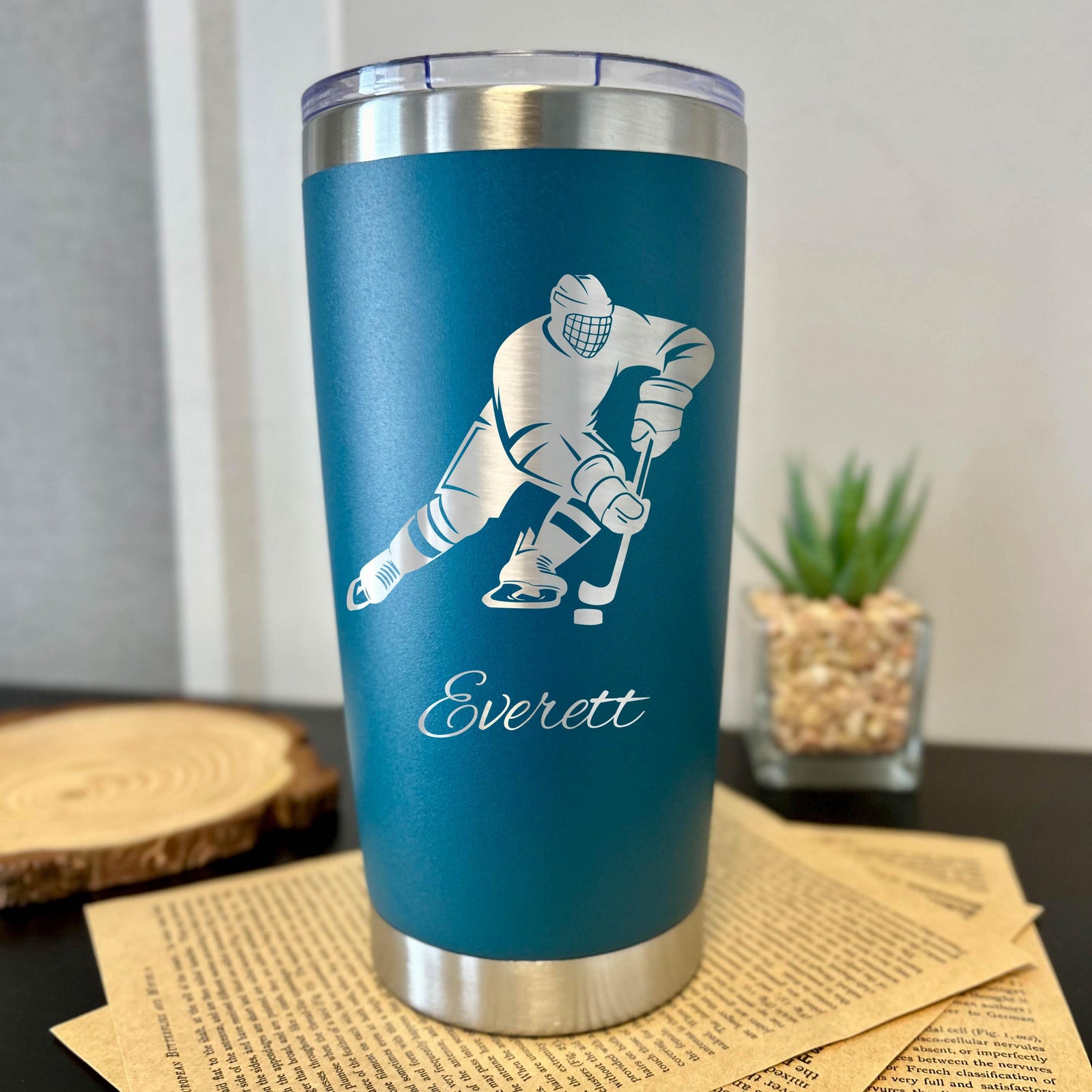 Hockey 20oz Engraved Tumbler