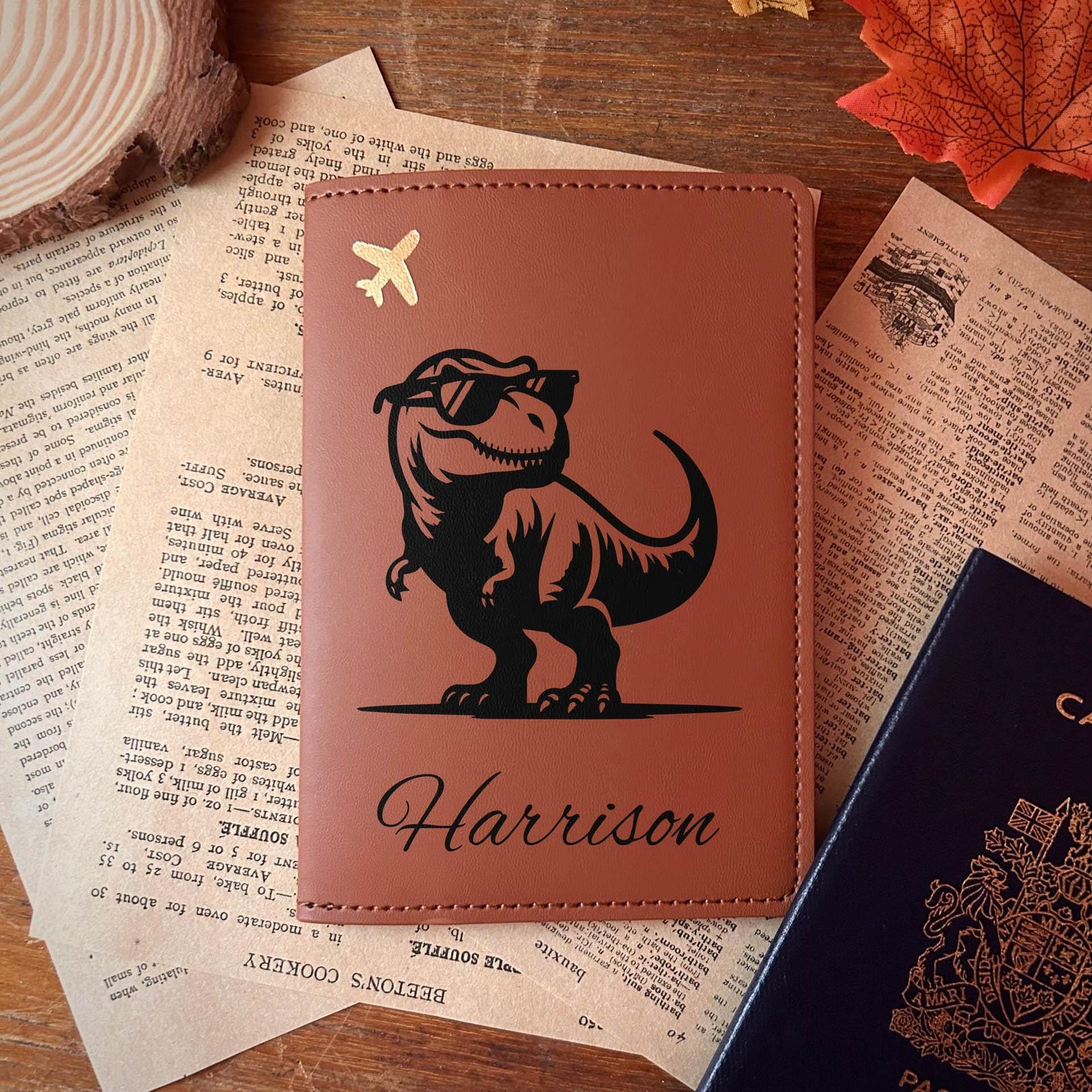 Cute T-Rex Passport Cover – Design #28