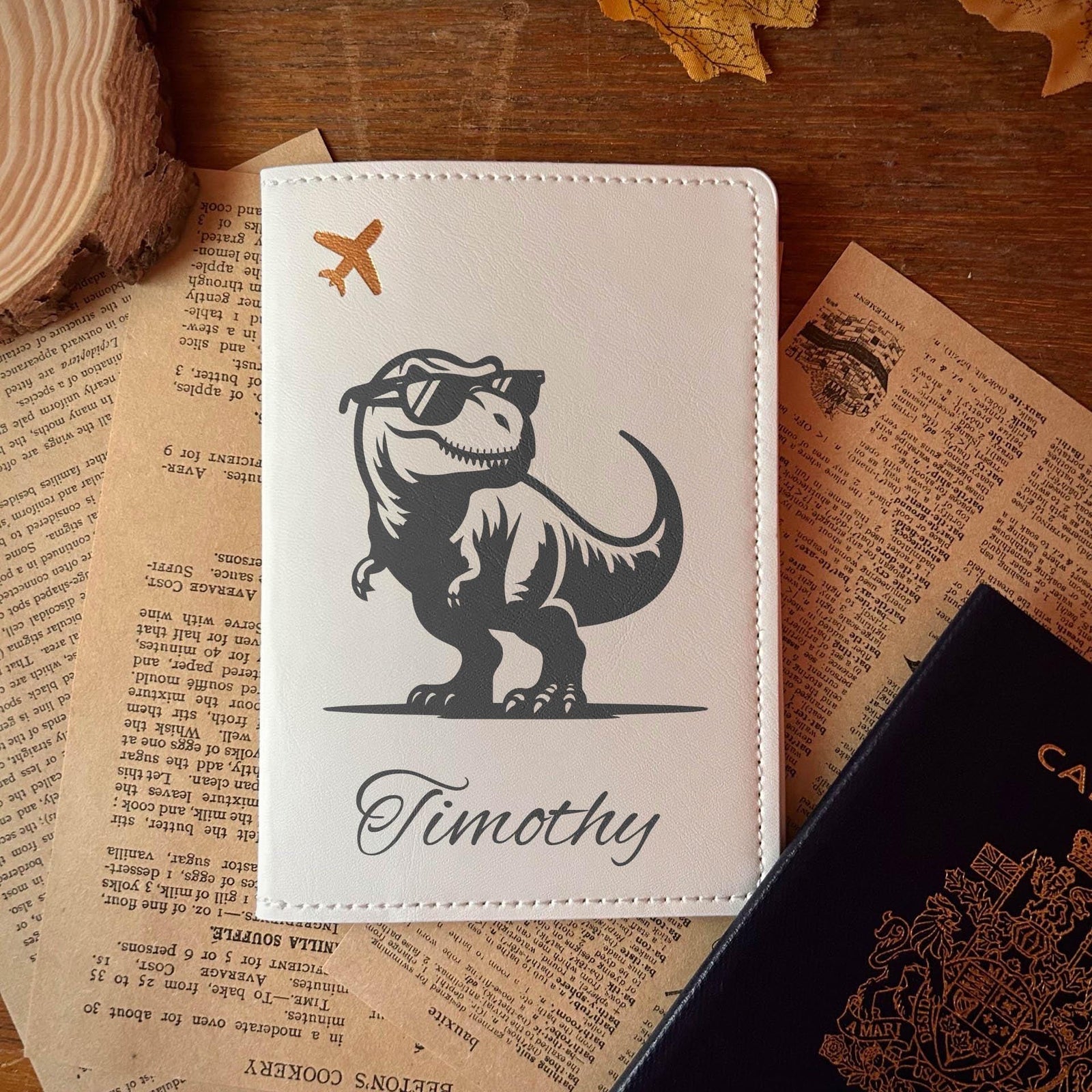 Cute T-Rex Passport Cover – Design #28