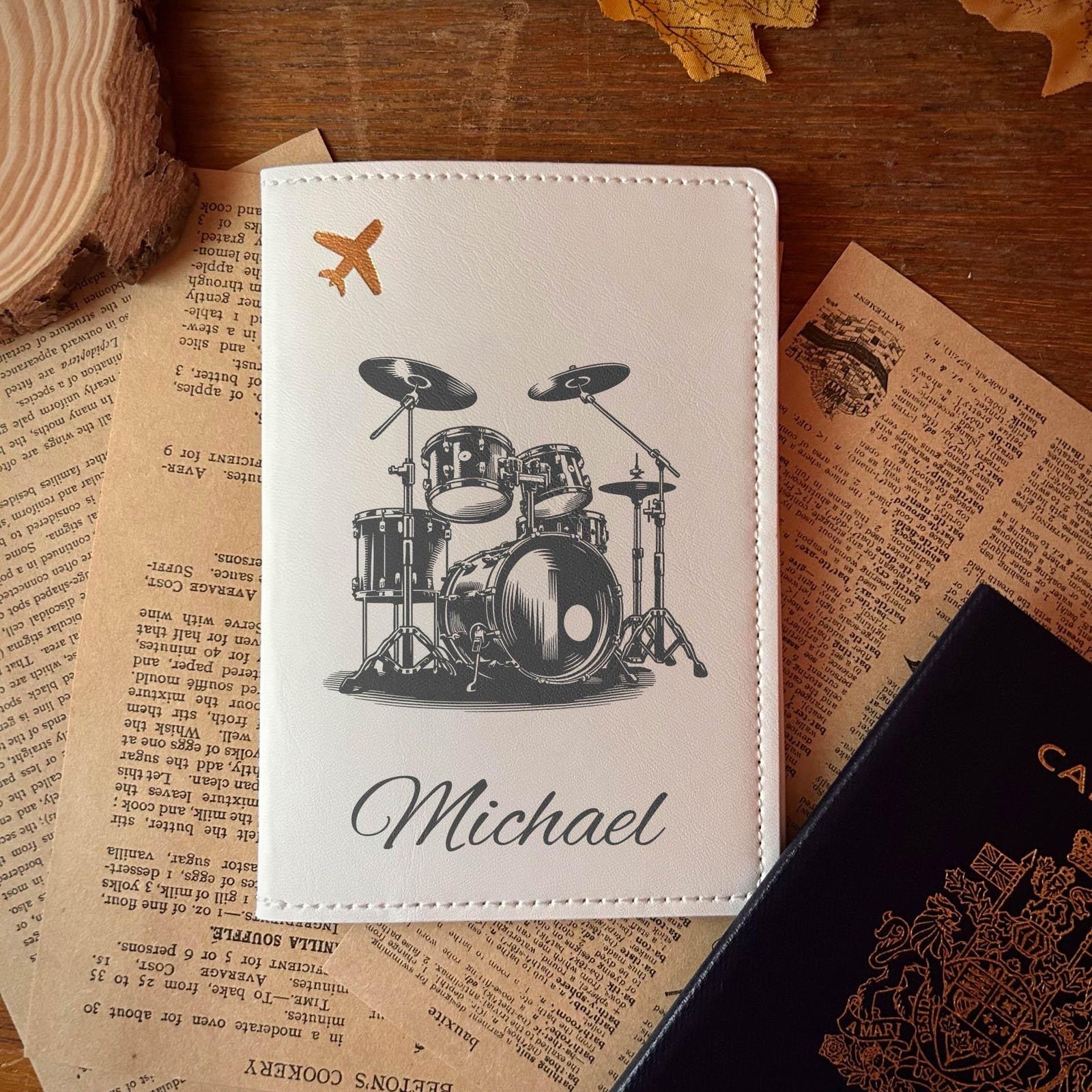 Drum Set Passport Cover – Design #12