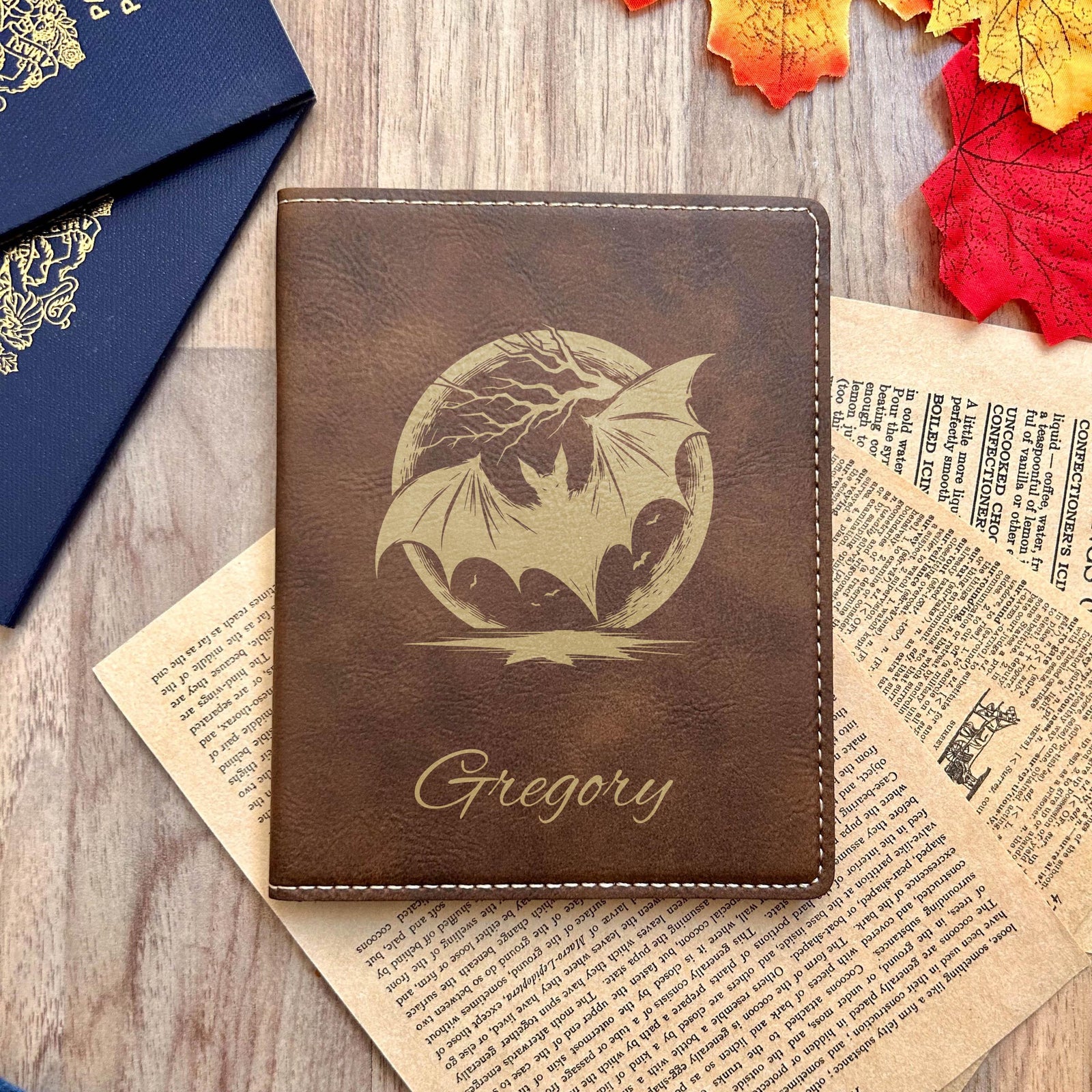 Gold Bat Passport Cover – Design #1