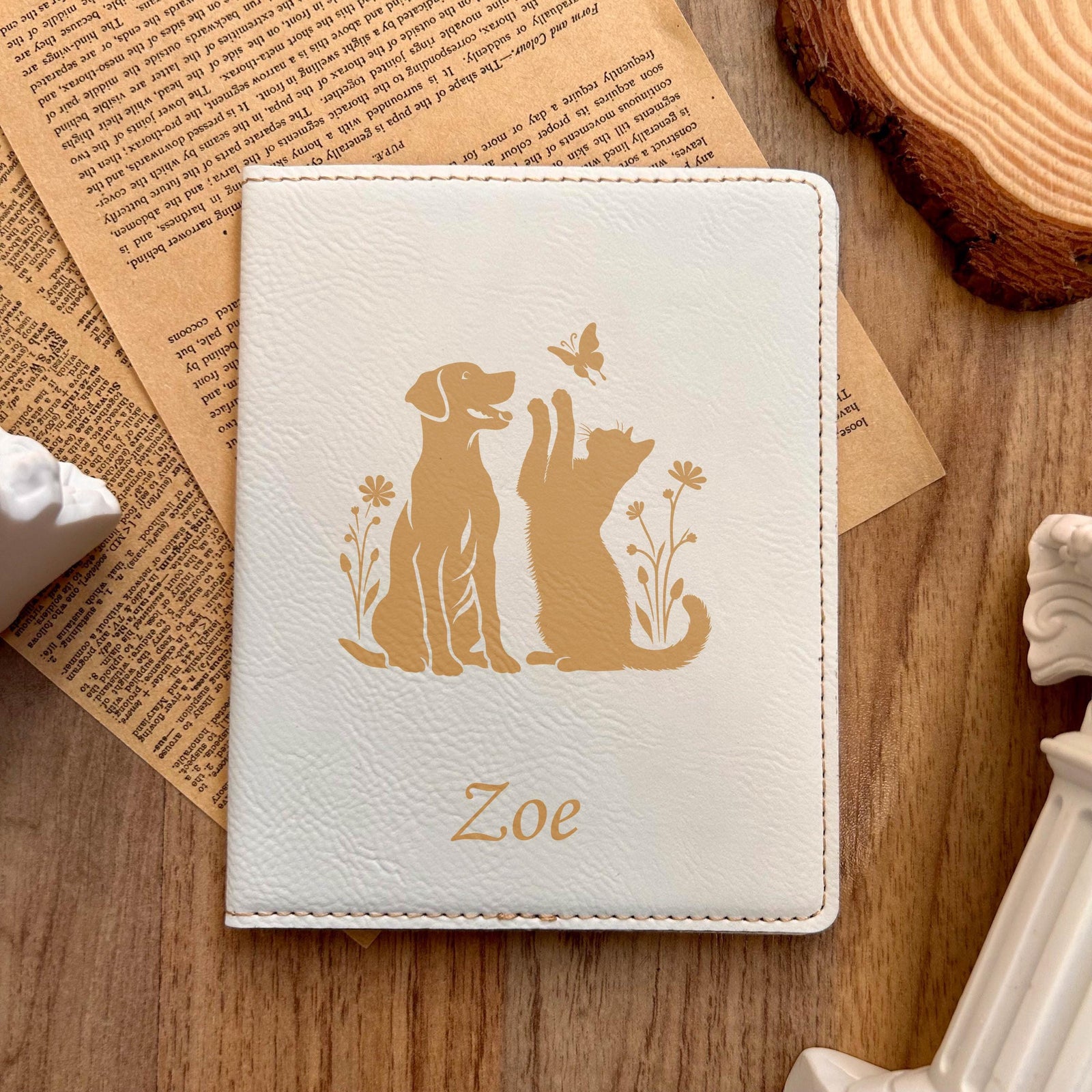 Gold Pet Lover Passport Cover – Design #37
