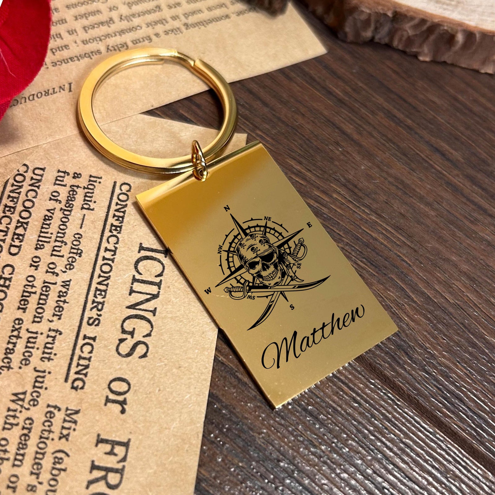 Pirate Keychain Stainless Steel