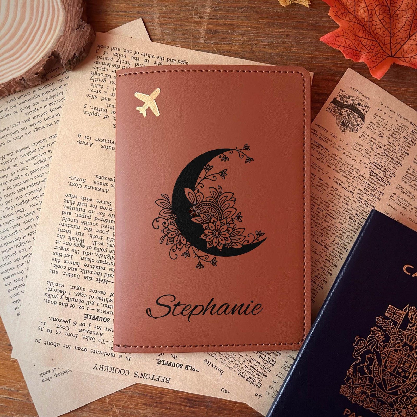 Floral Moon Passport Cover – Design #85