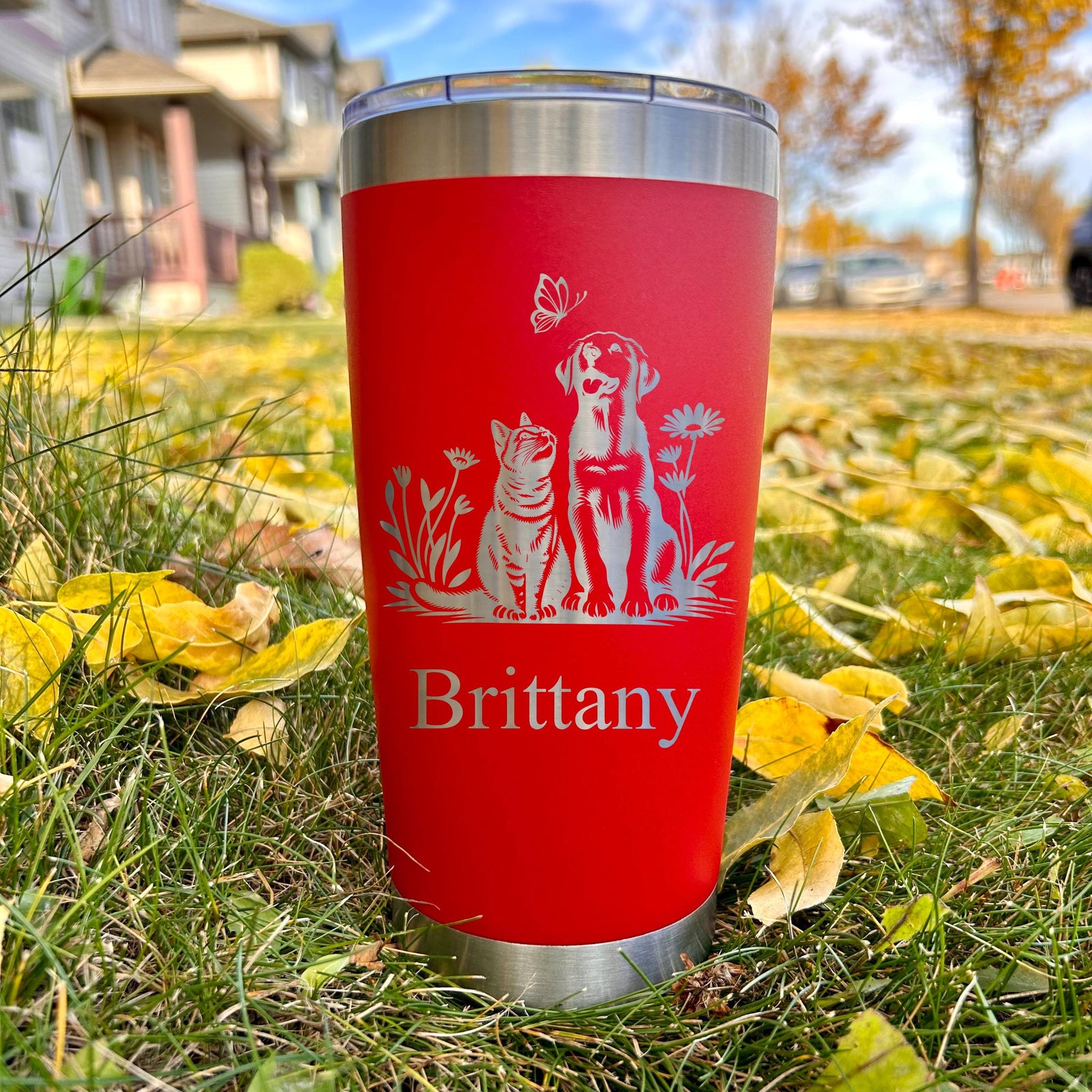 Cute Pets 20oz Engraved Tumbler