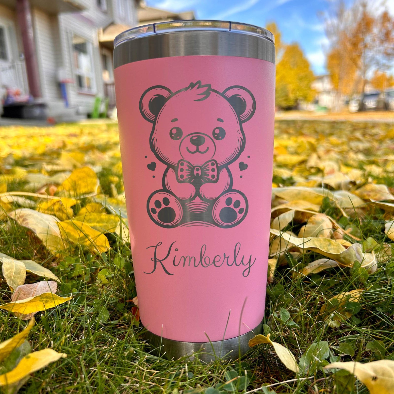 Teddy Bear 20oz Engraved Tumbler