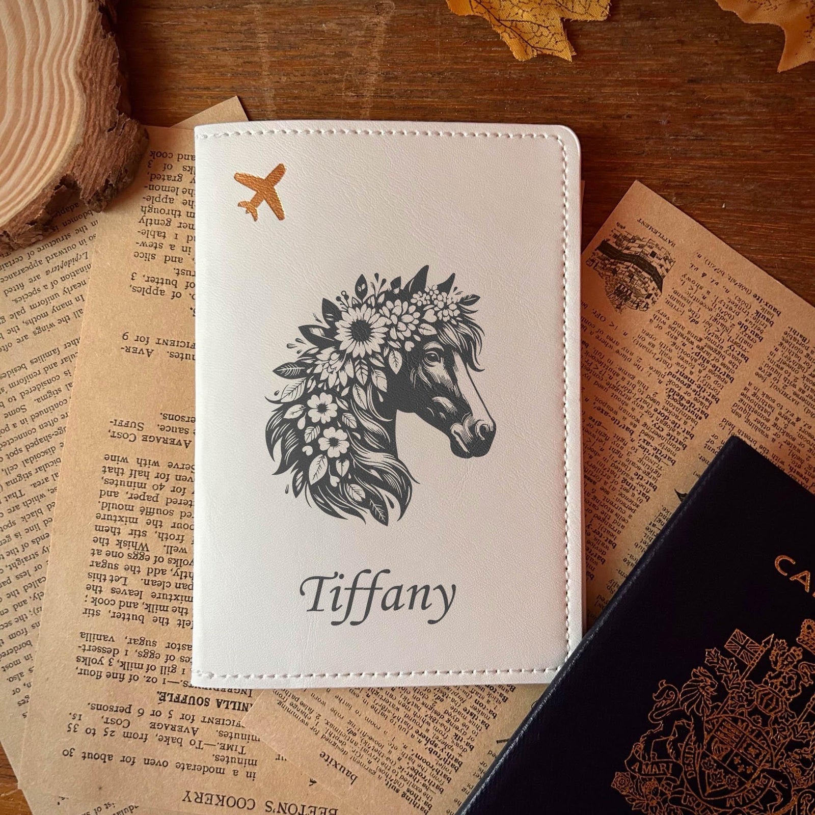 Floral Horse Passport Cover – Design #44