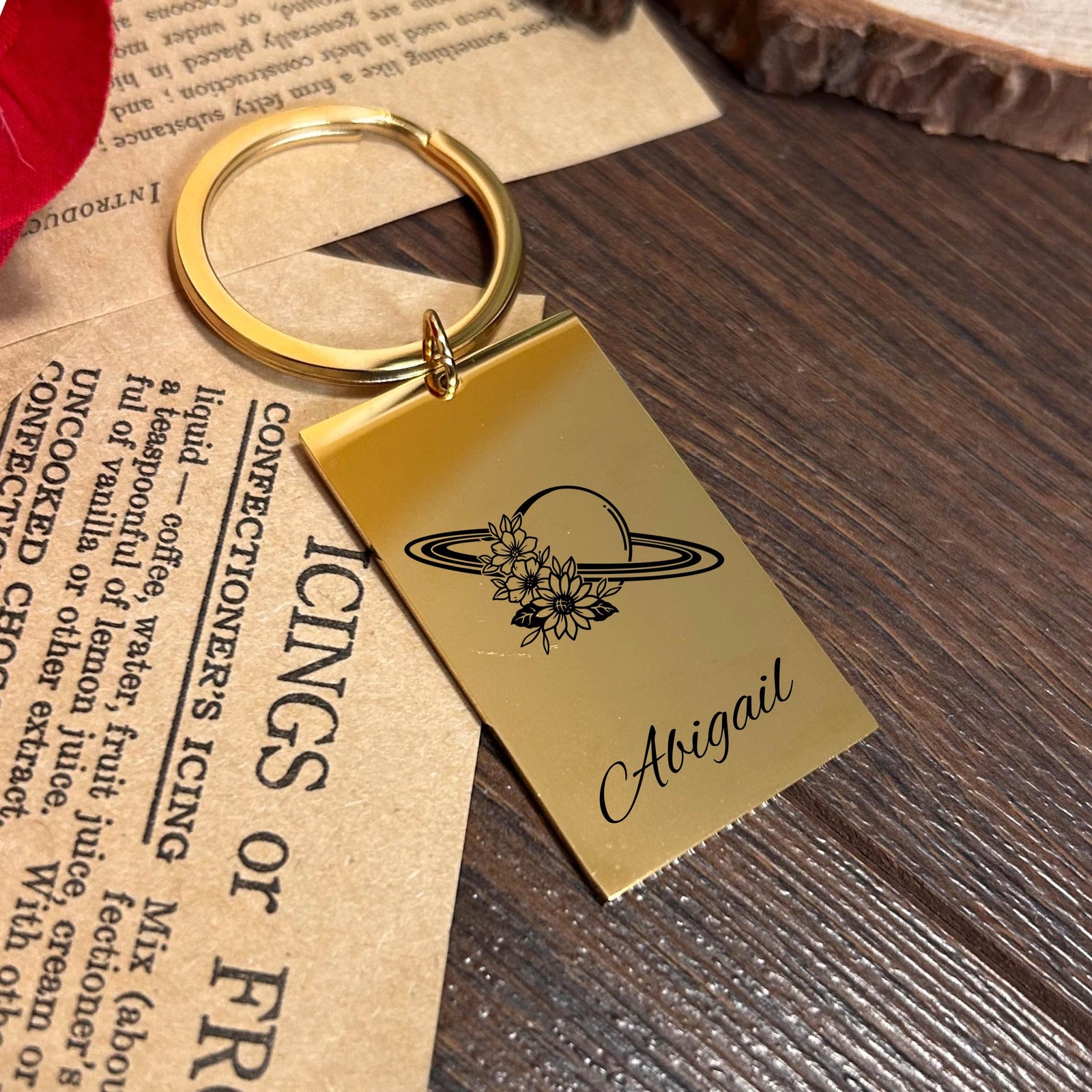 Saturn Keychain Stainless Steel