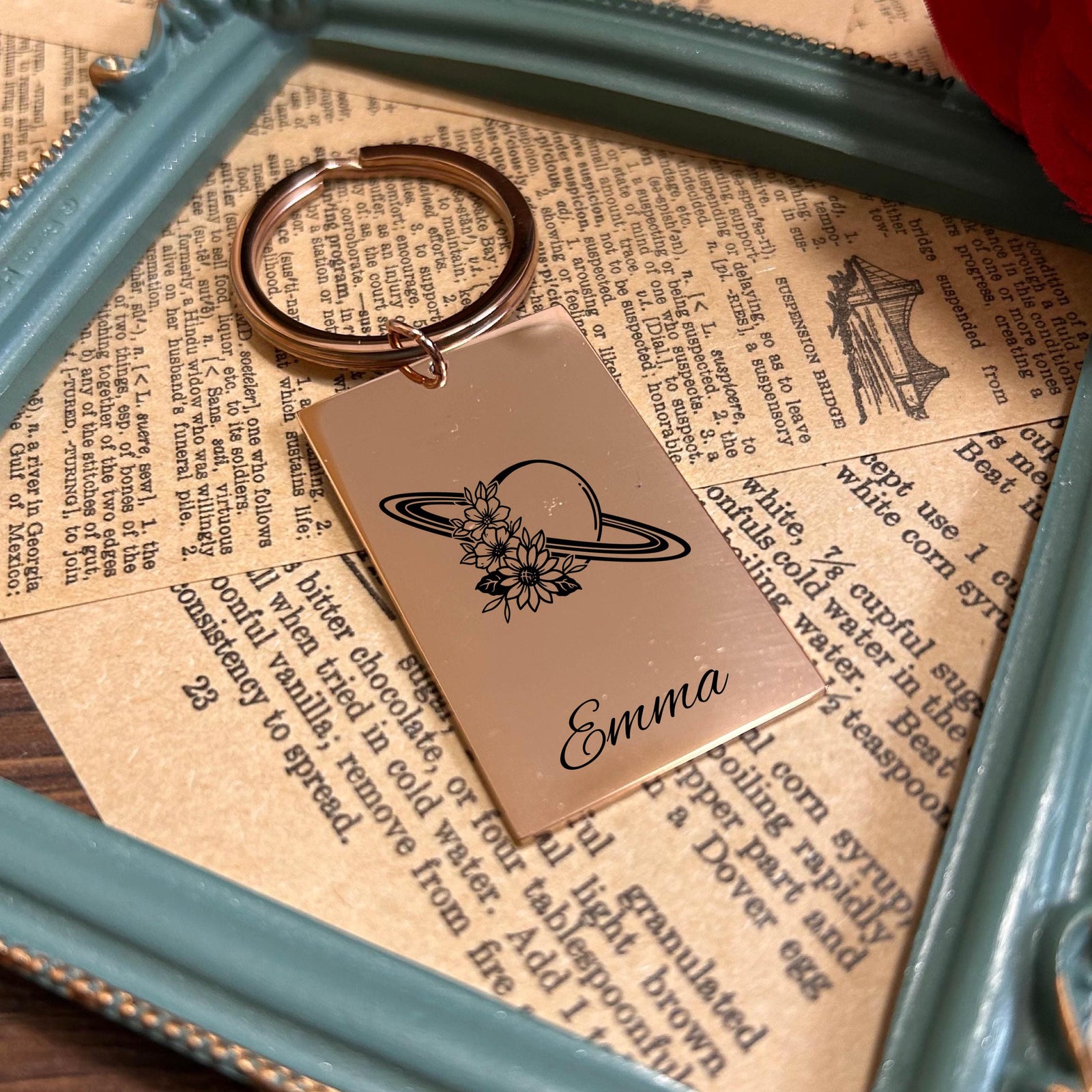 Saturn Keychain Stainless Steel