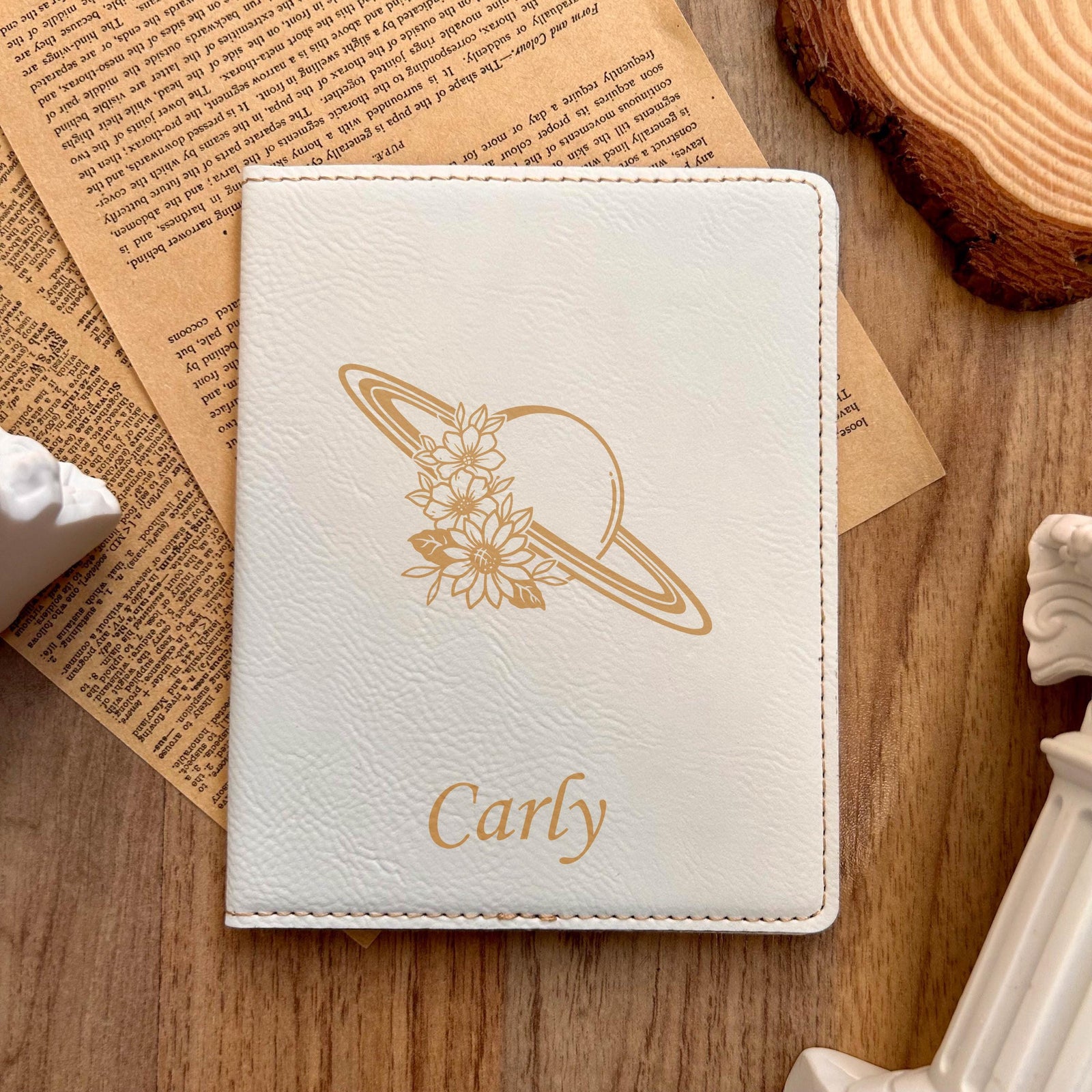 Gold Saturn Passport Cover – Design #70