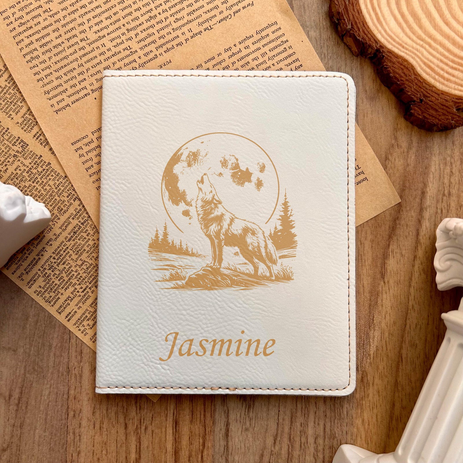 Gold Moonlight Passport Cover – Design #89