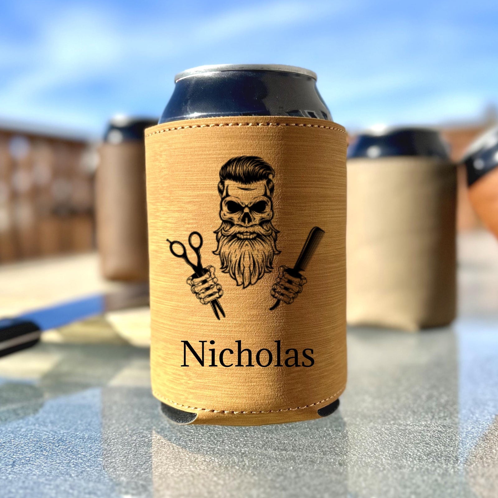 Barber Skull Can Cover