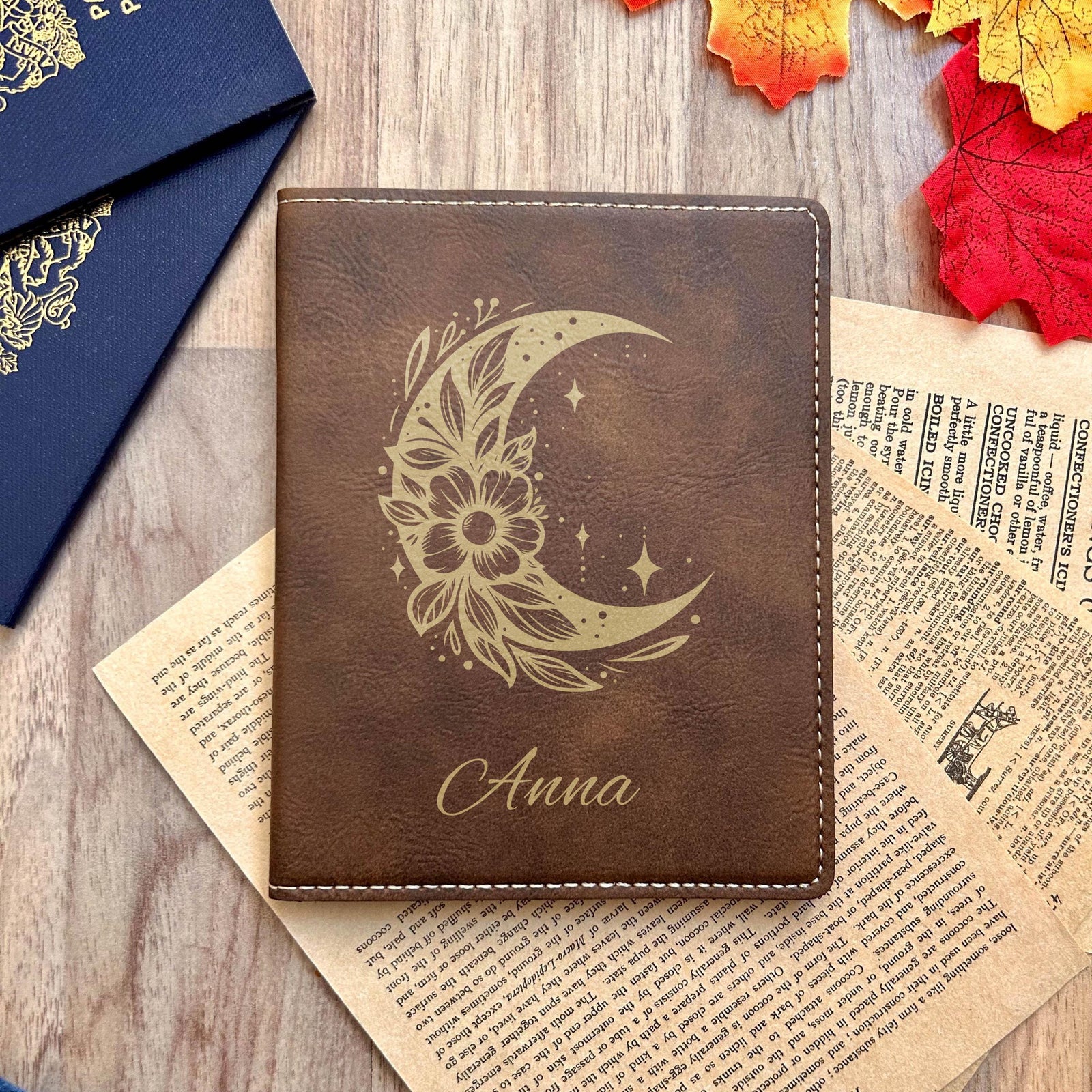 Gold Moon Passport Cover – Design #49