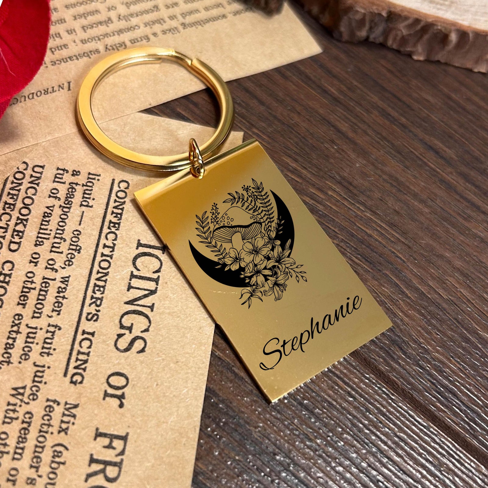 Mystic Moon Keychain Stainless Steel