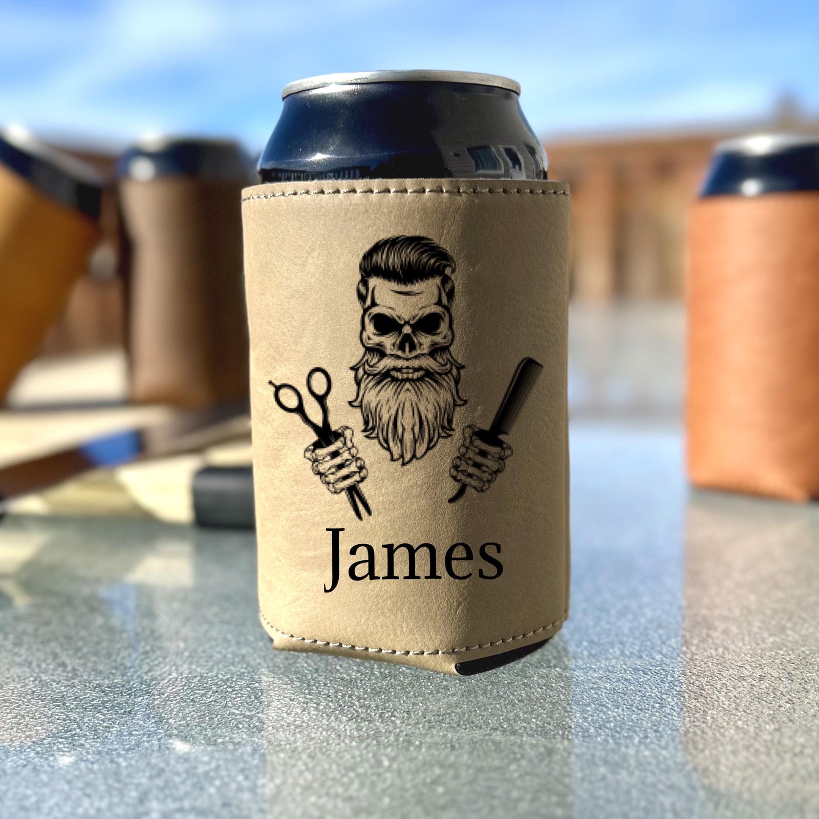 Barber Skull Can Cover