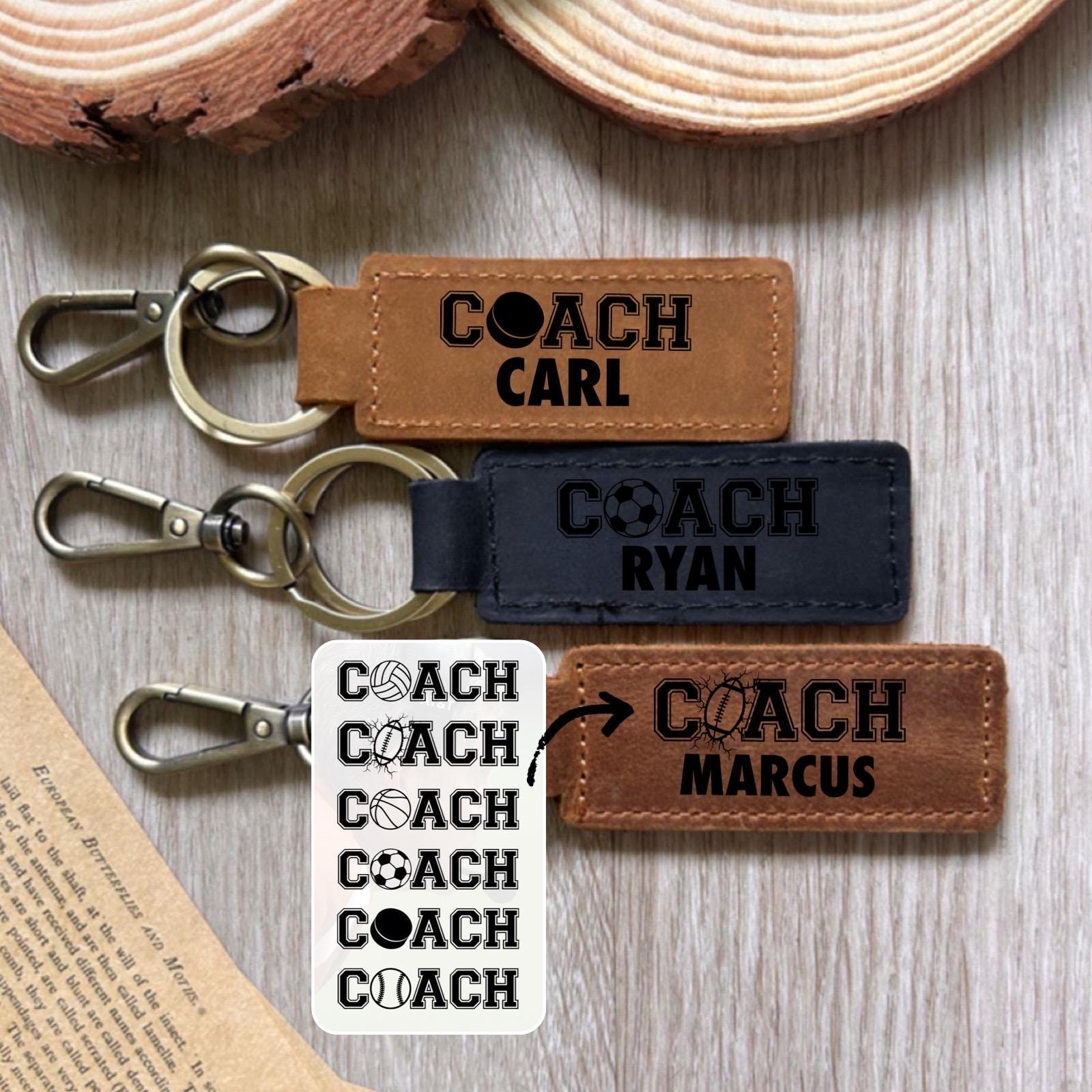 Coach Leather Keychain