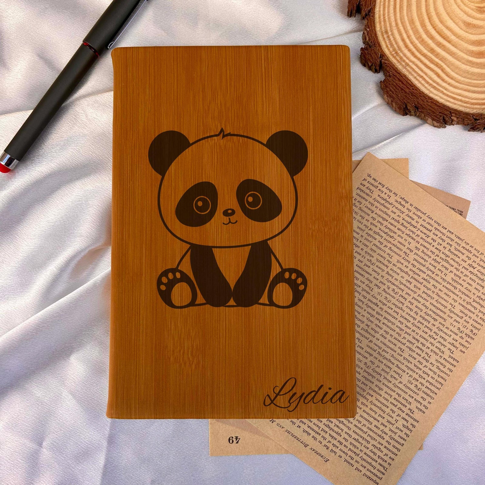 Panda Custom Journal – Hard Cover, Panda Design #1