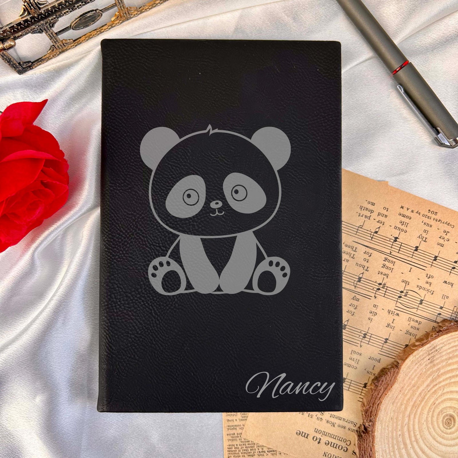 Panda Custom Journal – Hard Cover, Panda Design #1