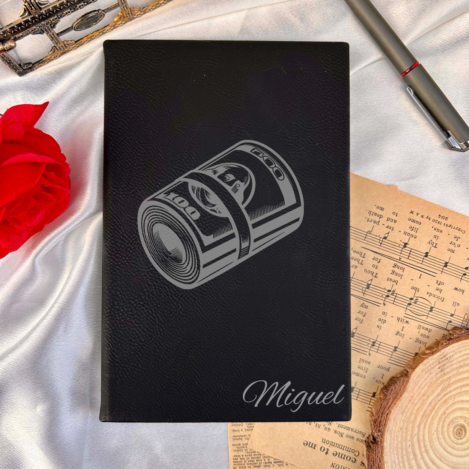 Money Roll Custom Journal – Hard Cover, Design #17