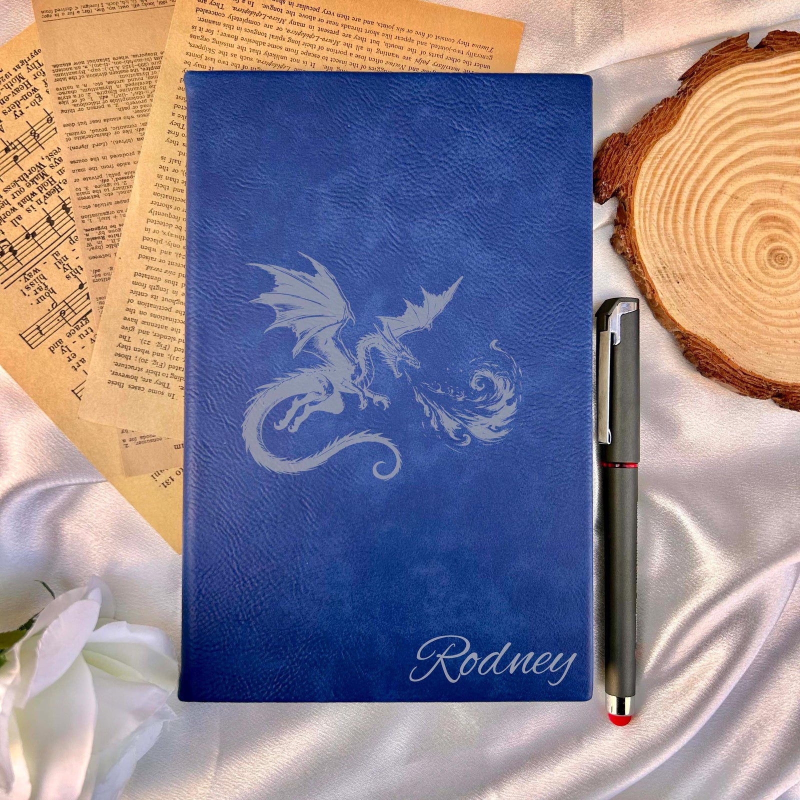 Flying Dragon Custom Journal – Hard Cover, Dragon Design #3