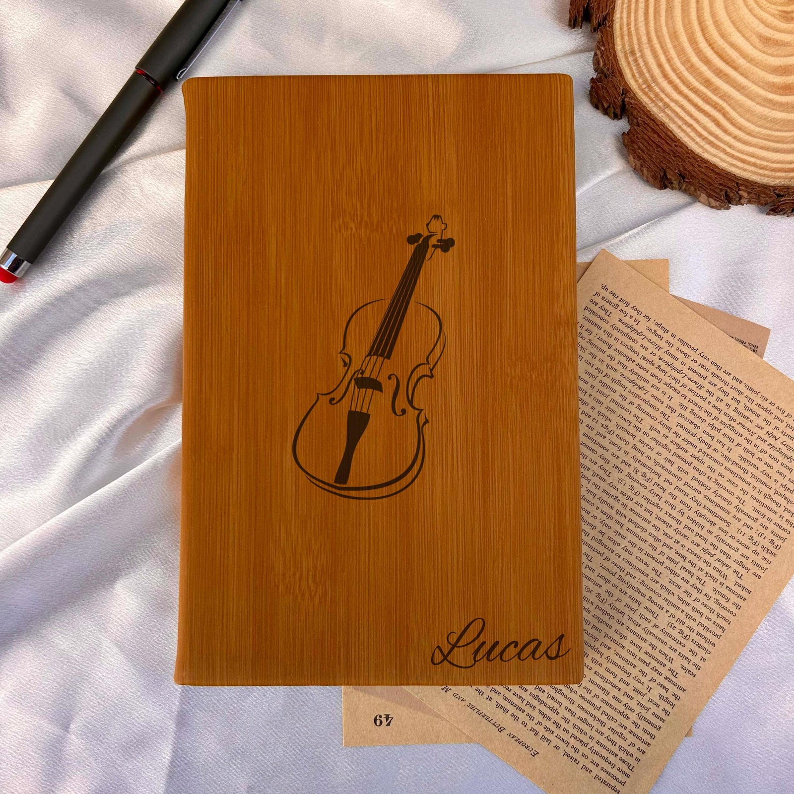 Violin Custom Journal – Hard Cover, Violin Design #2