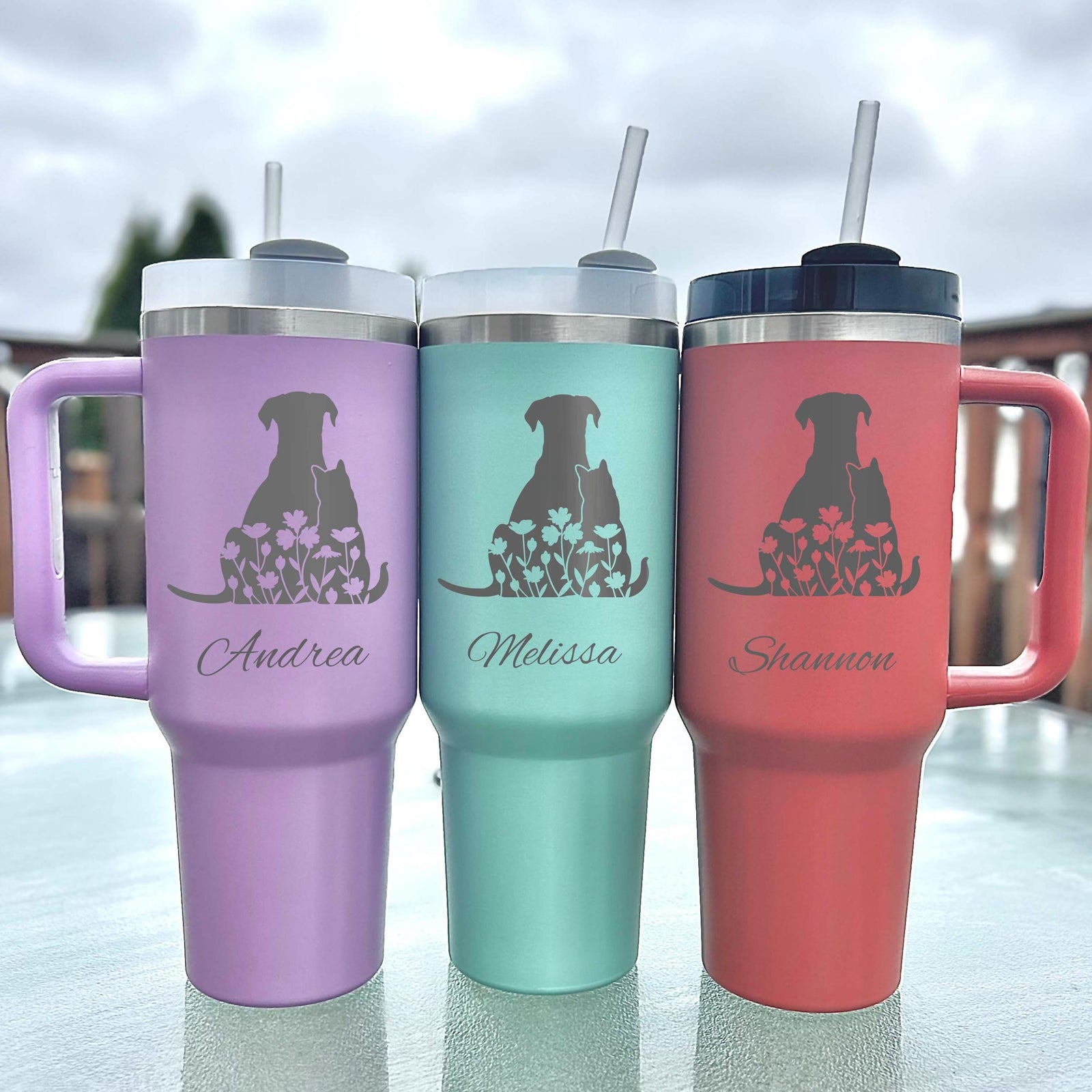 Cute Friends 40oz Engraved Tumbler – Stainless Steel