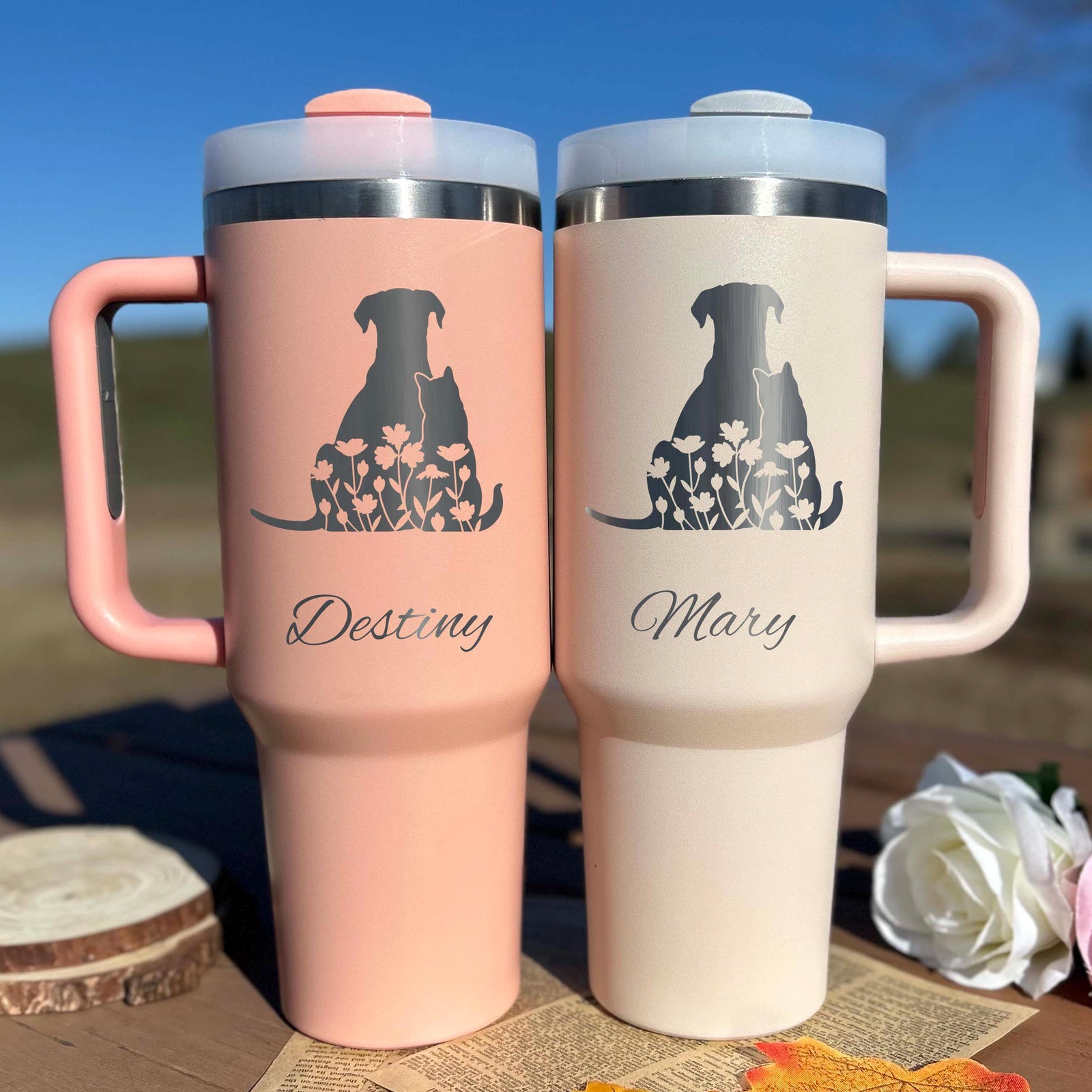 Cute Friends 40oz Engraved Tumbler – Stainless Steel