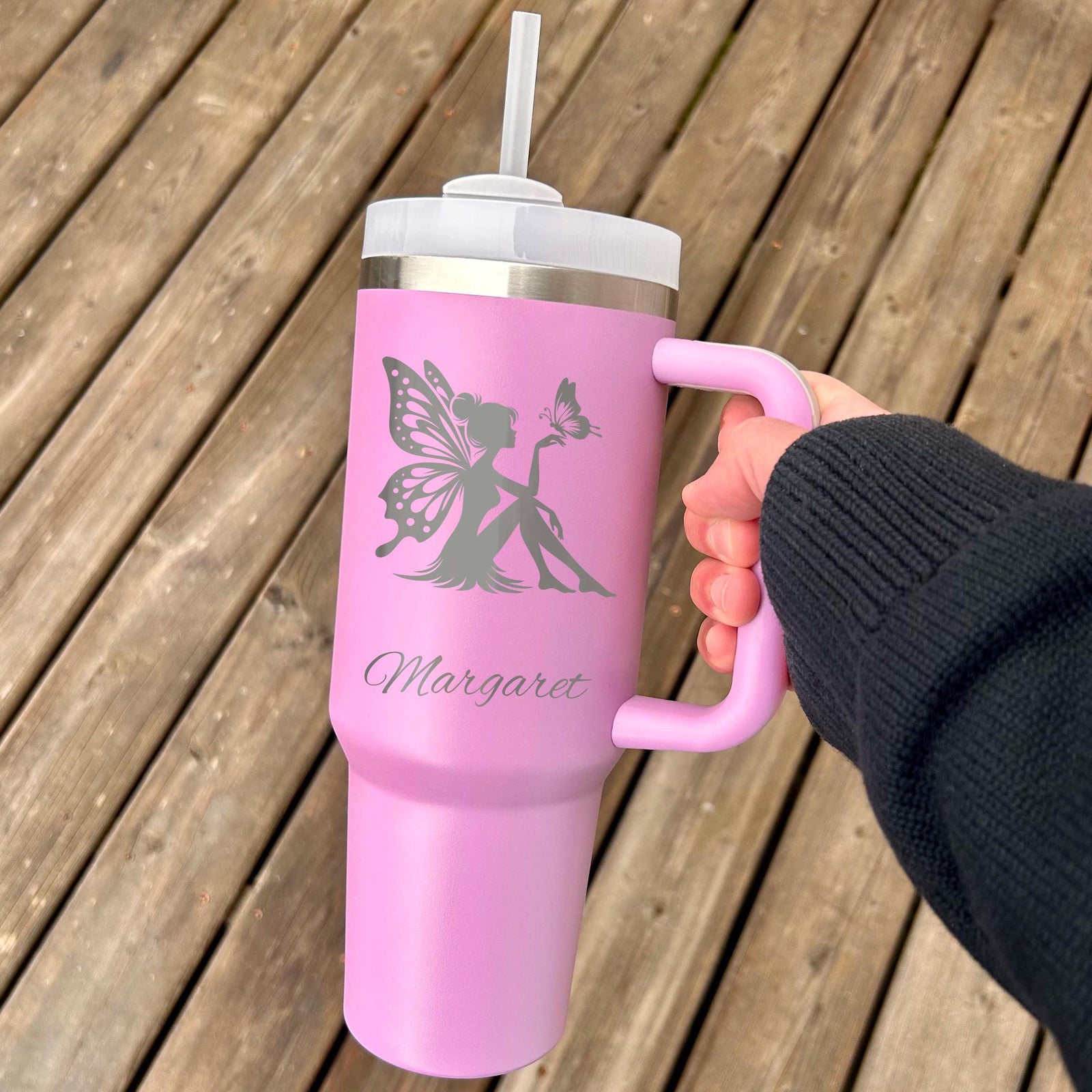 Cute Fairy 40oz Engraved Tumbler – Stainless Steel