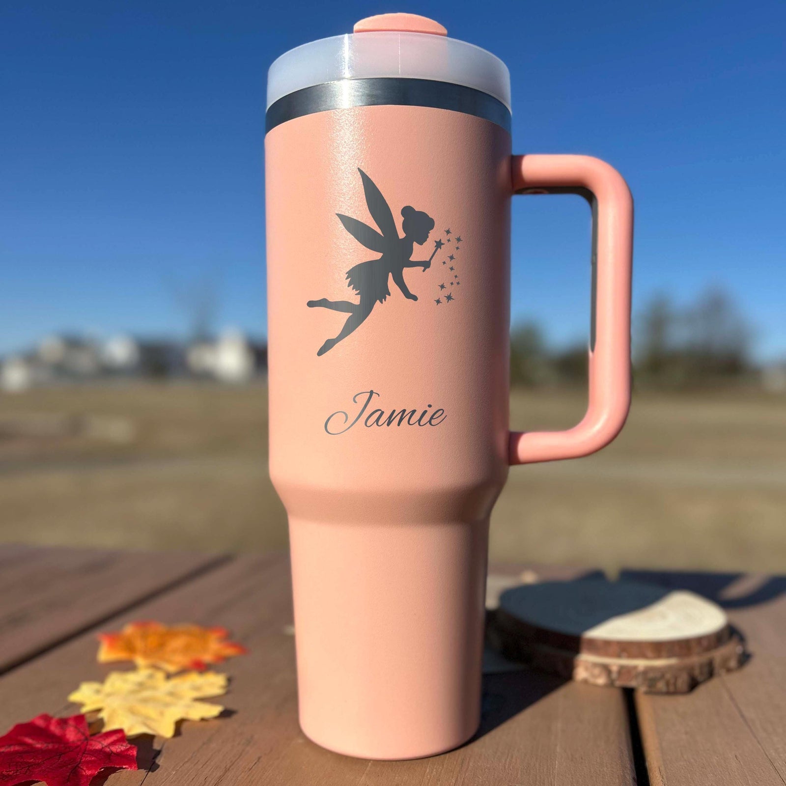 Flying Fairy 40oz Engraved Tumbler – Stainless Steel