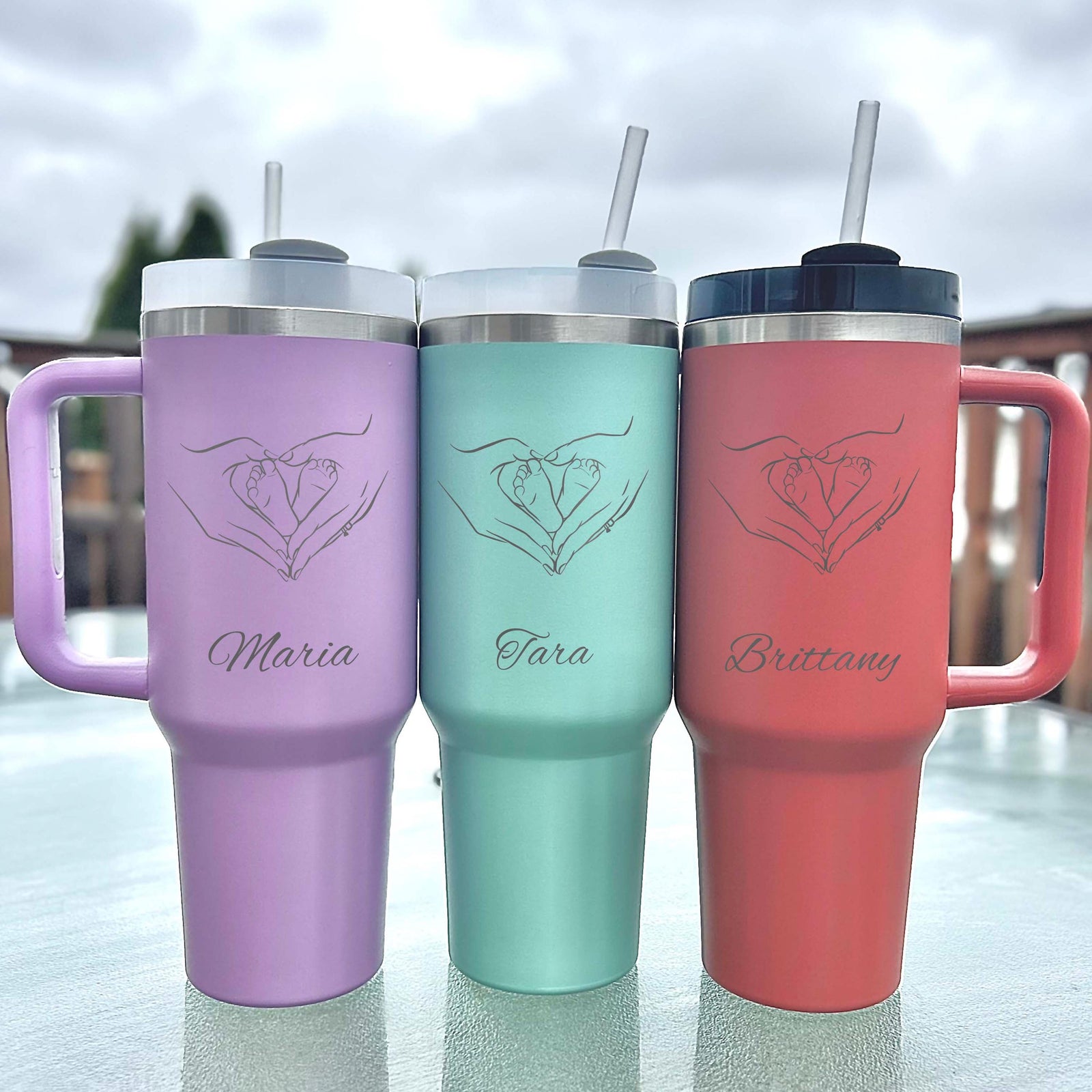 Baby Feet 40oz Engraved Tumbler – Stainless Steel