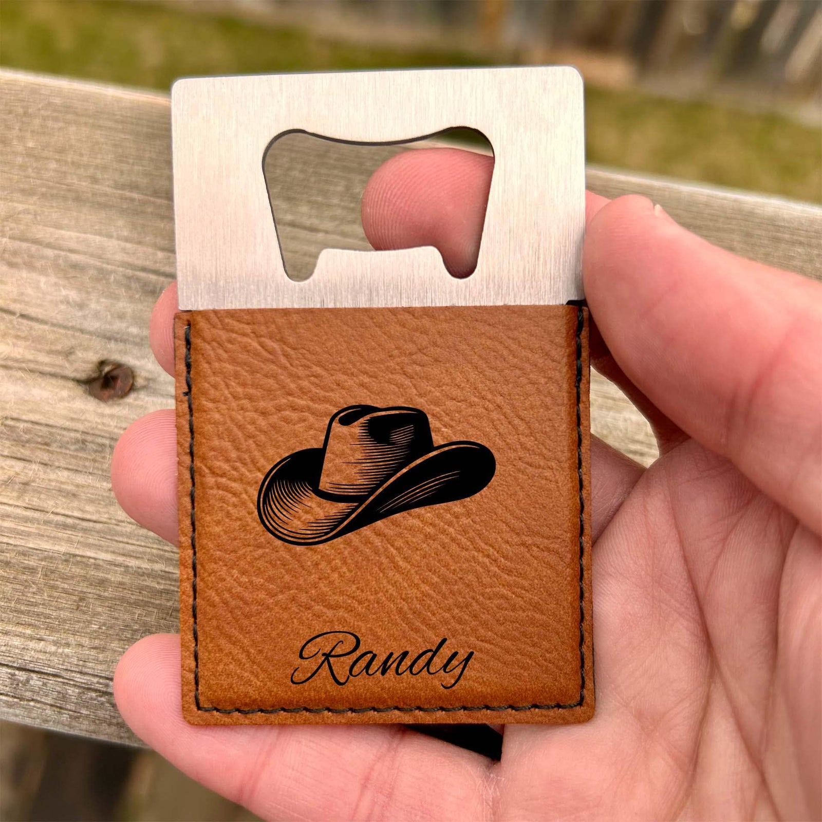 Rodeo Hat Large Bottle Opener – Stainless Steel